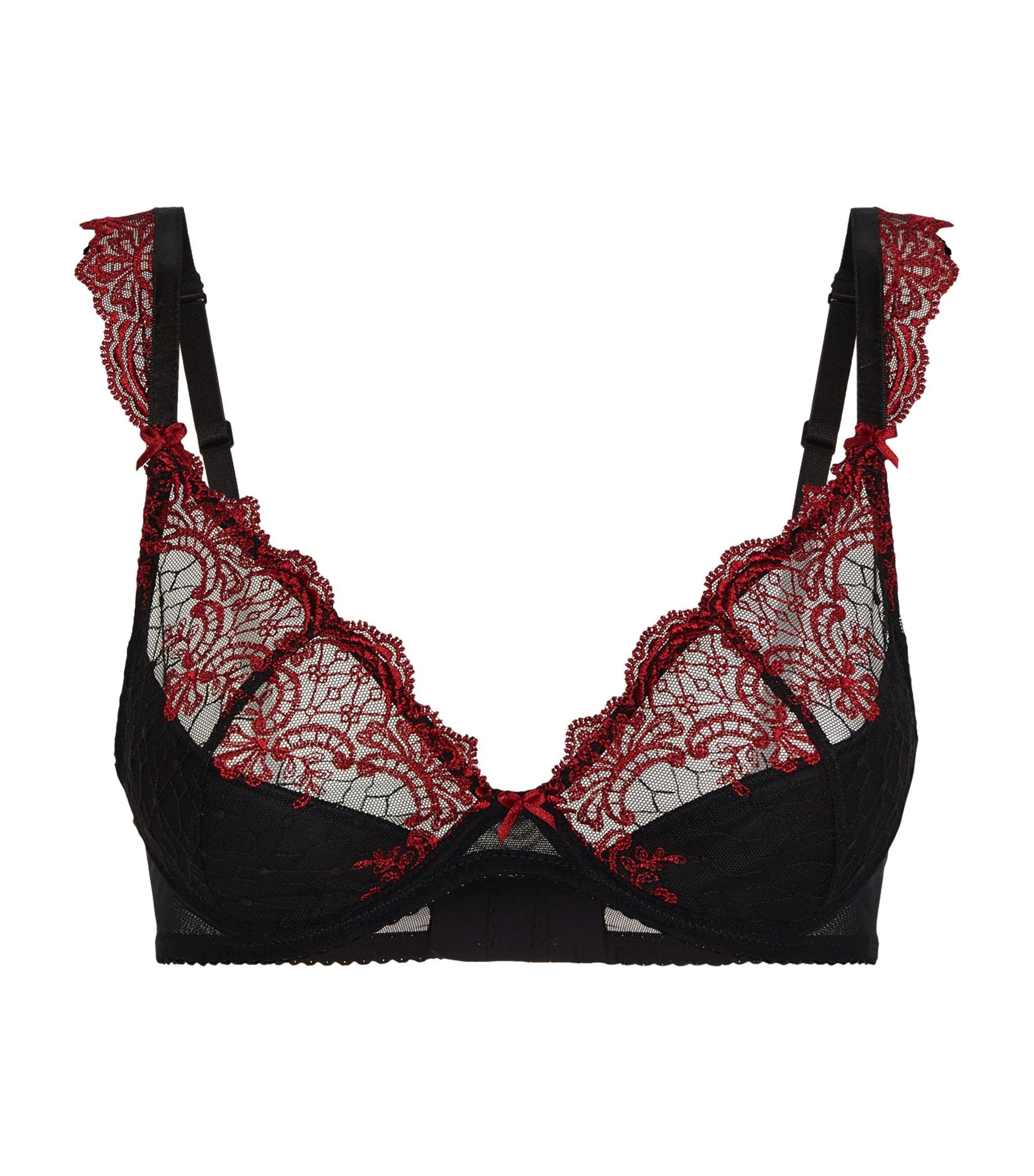 Aubade Lace Plunge Padded Bra in Red - Save 43% - Lyst