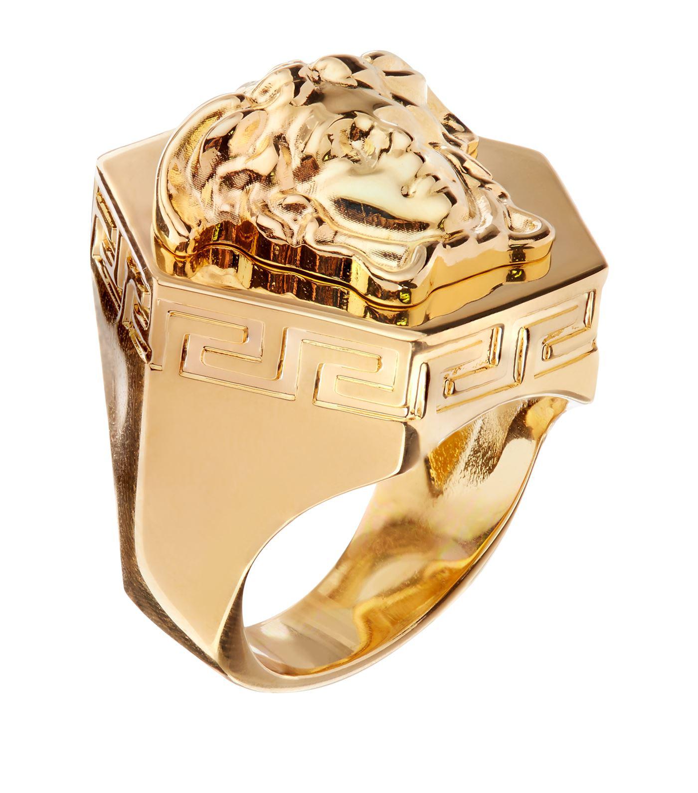 Versace Chunky 3d Medusa Ring in Gold (Metallic) for Men Lyst