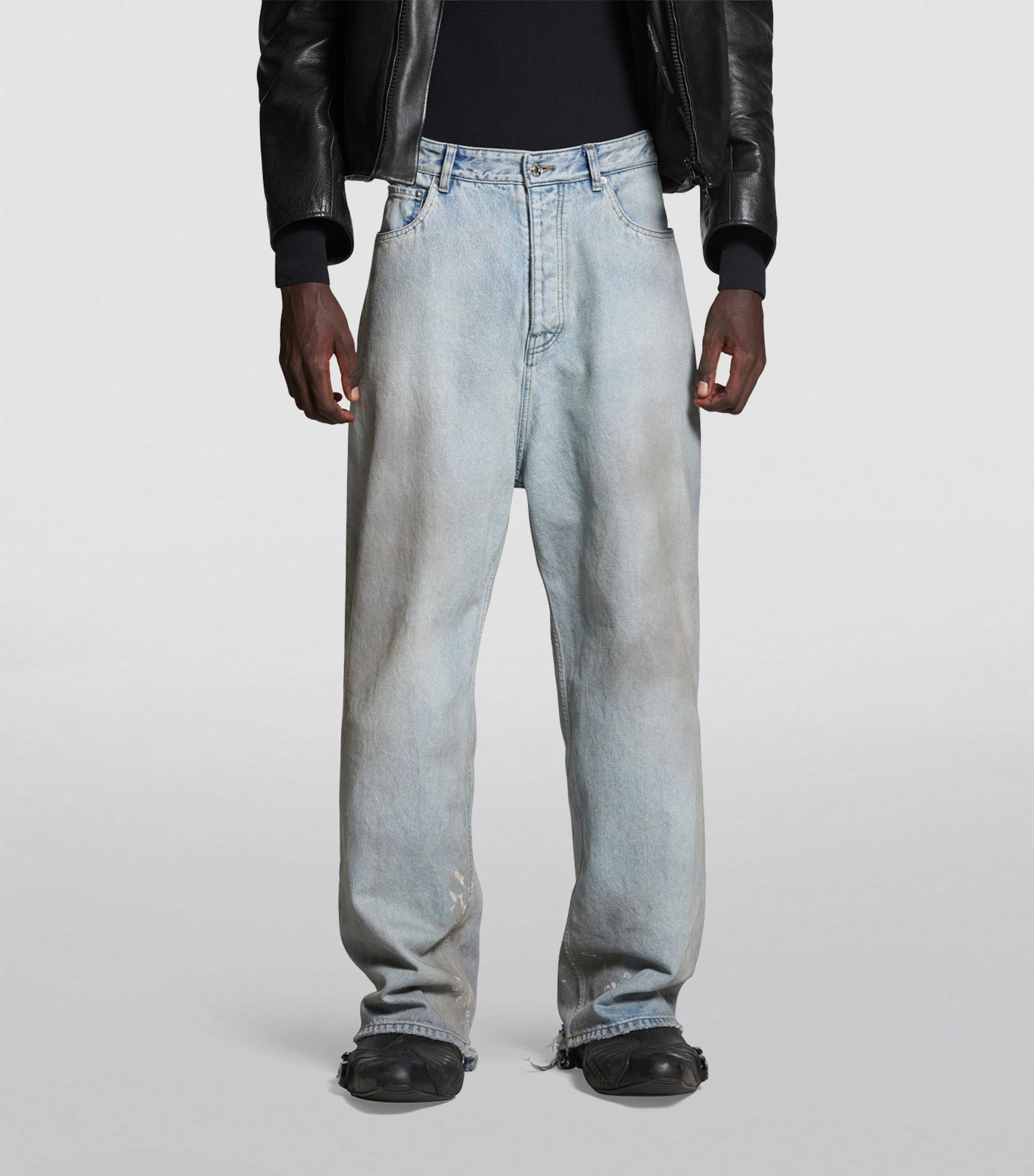 パンツ Balenciaga Regenerative Twill Oversized Pants Balenciaga Japanese Twill Baggy Jeans in Blue for Men | Lyst