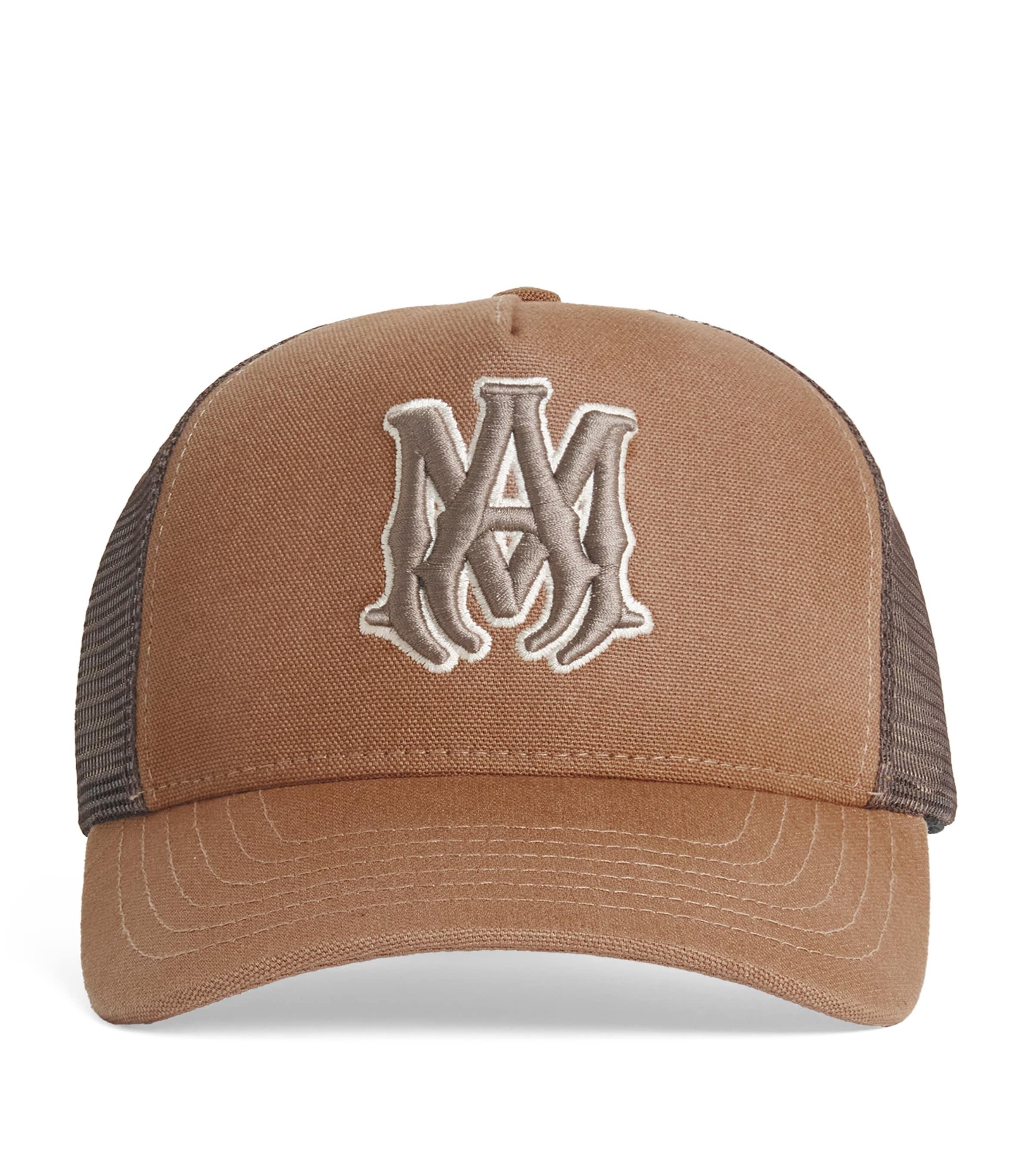 Amiri Mesh Ma Outline Trucker Hat in Brown for Men | Lyst