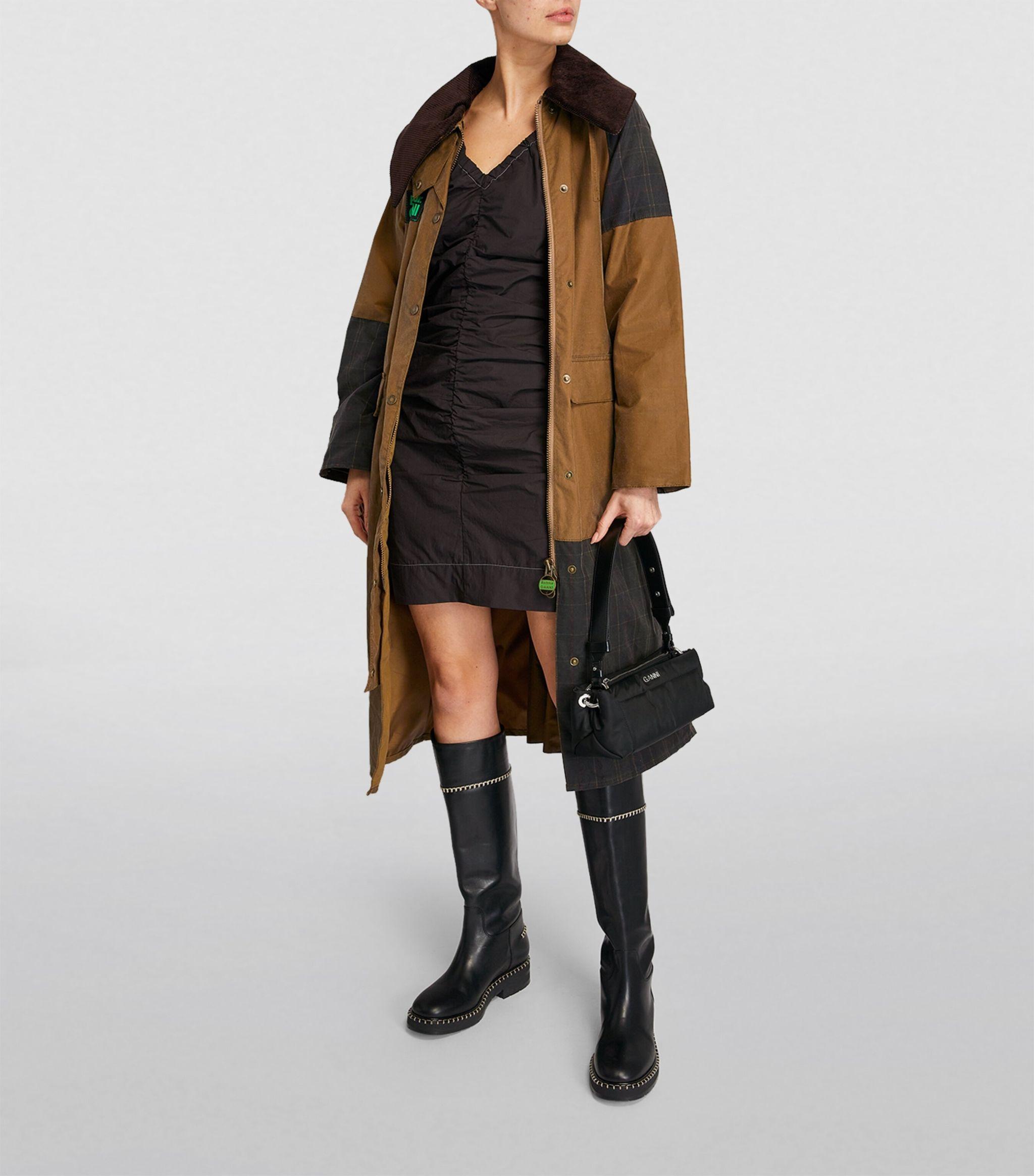 Barbour X Ganni Burghley Trench Coat in Brown Lyst Canada