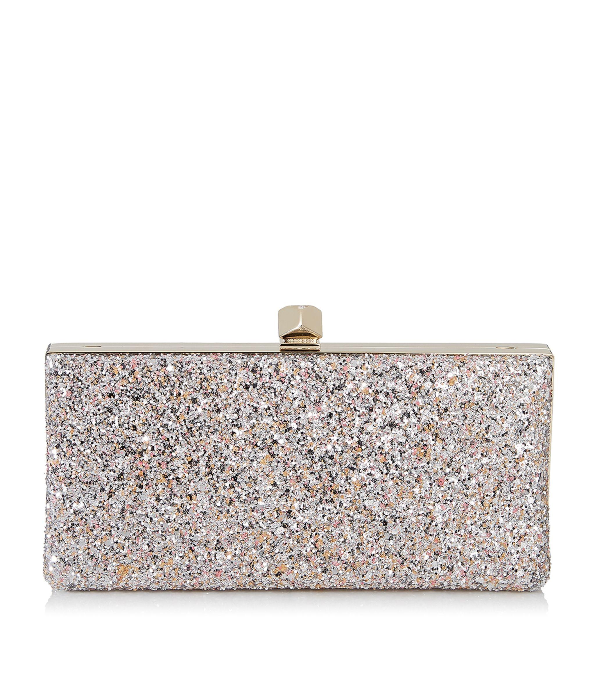 Jimmy Choo Leather Celeste Glitter Clutch in Metallic Save 11 Lyst