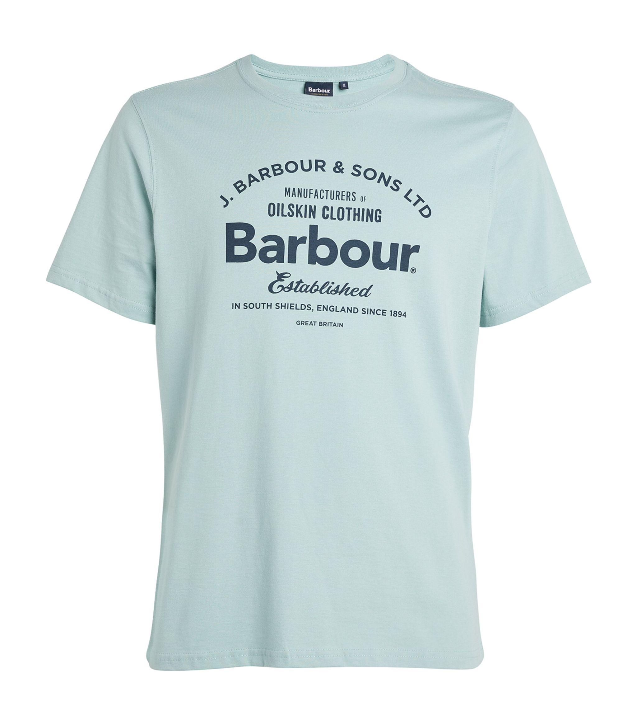 BARBOUR Barbour Logo Tee Military Green Men's T-shirt YOOX