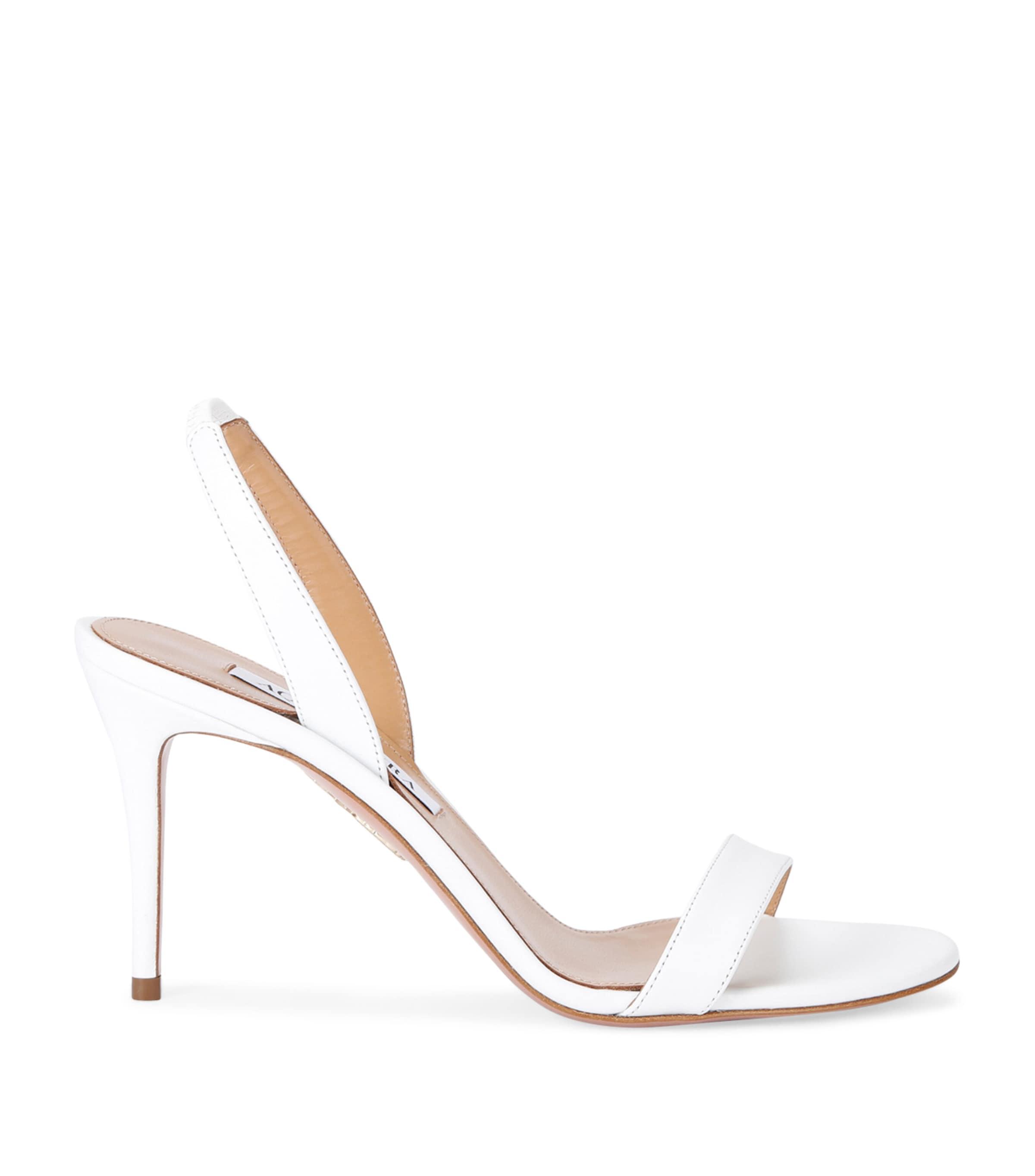 Aquazzura Leather So Nude Slingback Sandals 85 in White Lyst UK