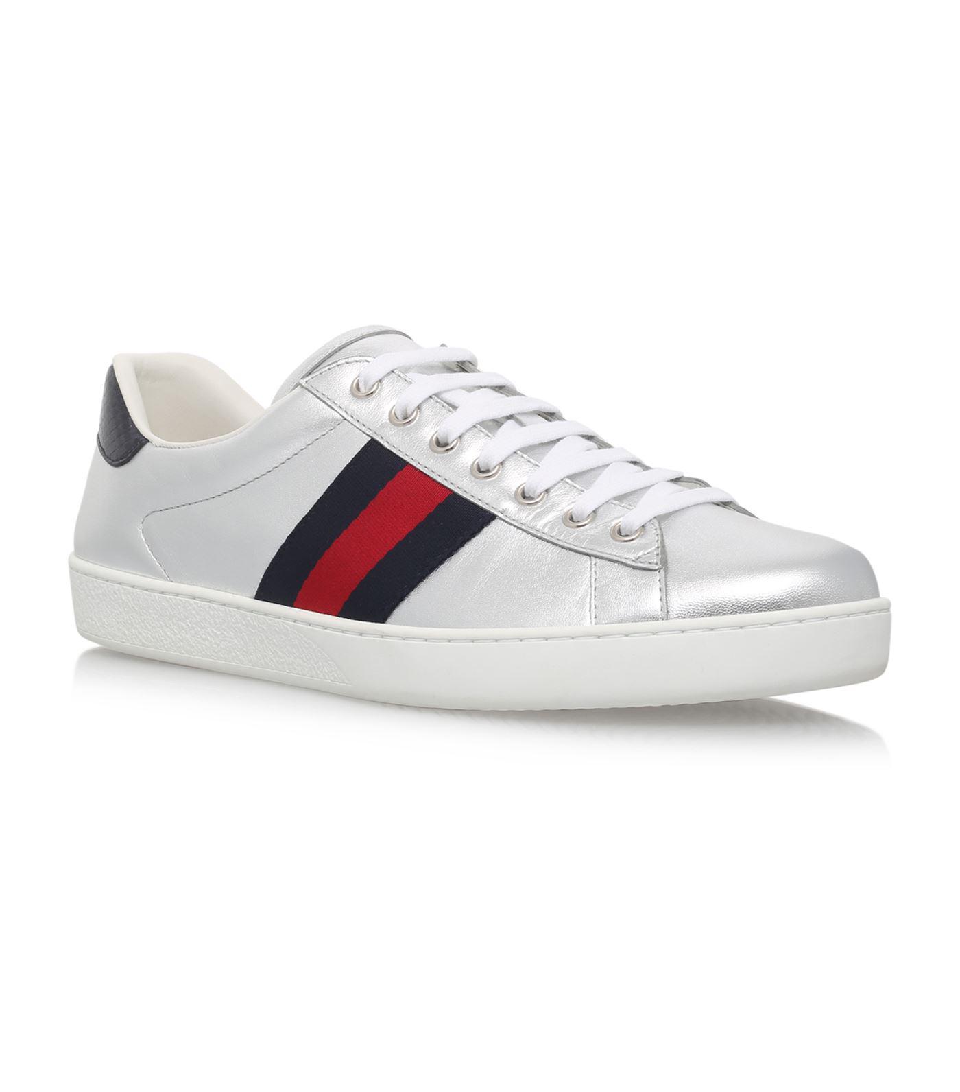 Gucci Leather New Ace Metallic Sneakers 