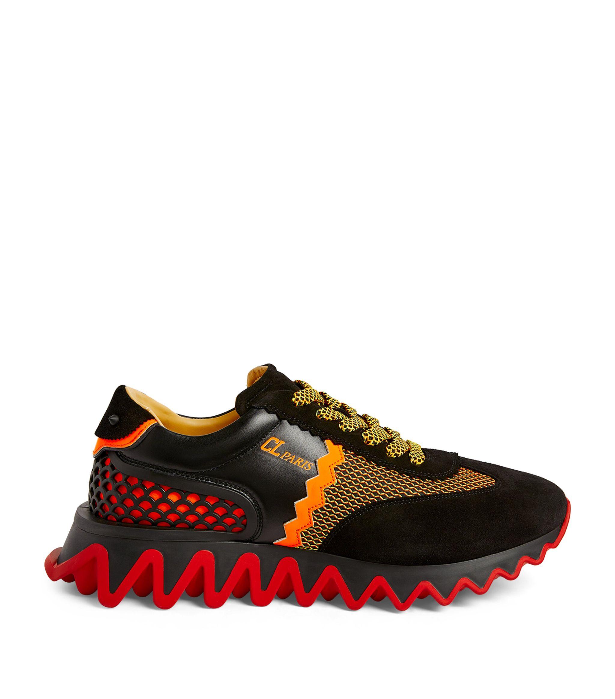 christian-louboutin-loubishark-suede-sneakers-in-red-for-men-lyst-uk