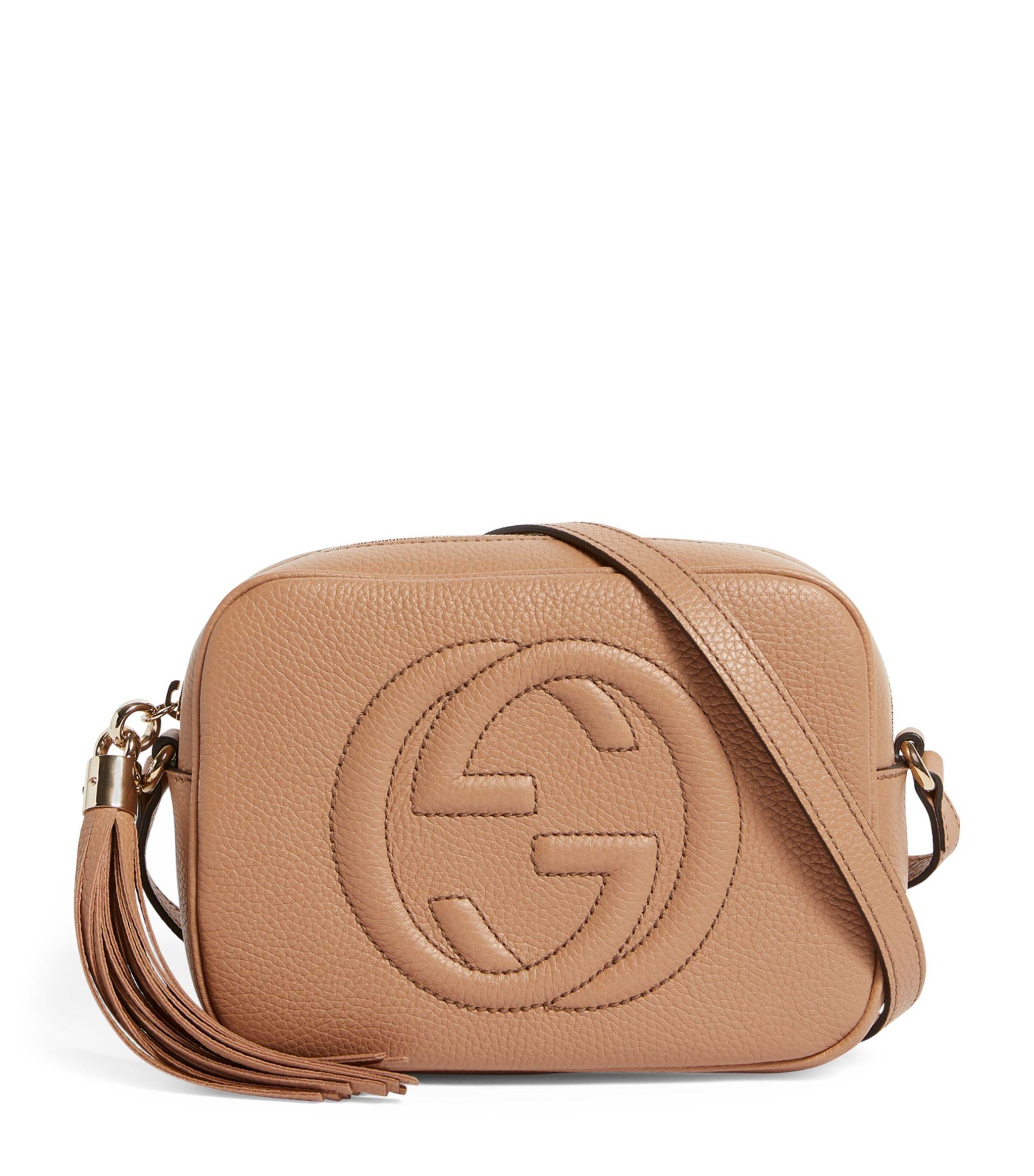 Gucci Leather Soho Camera Bag in Pink 