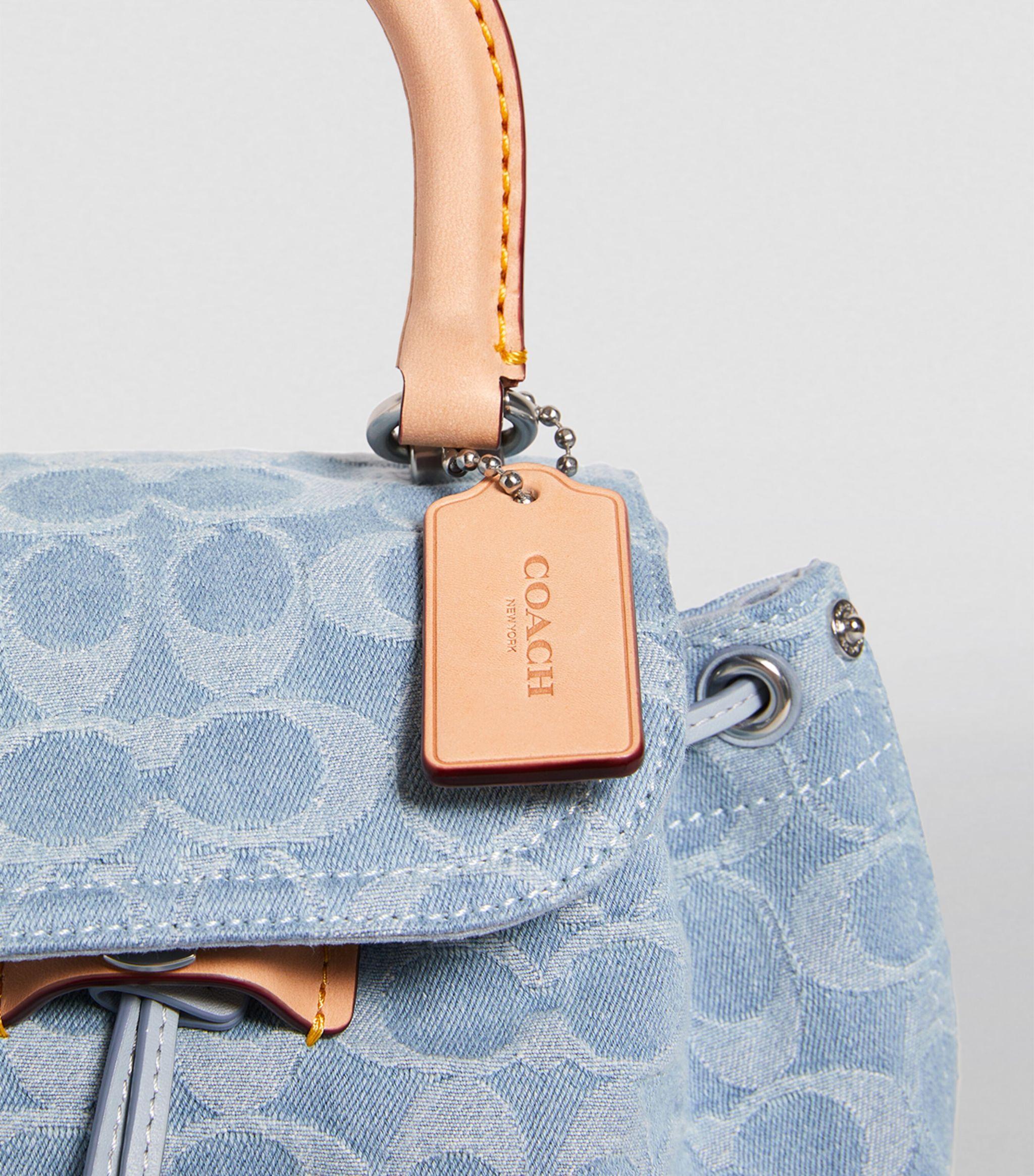 COACH Denim Signature Canvas Backpack in Blue | Lyst Canada