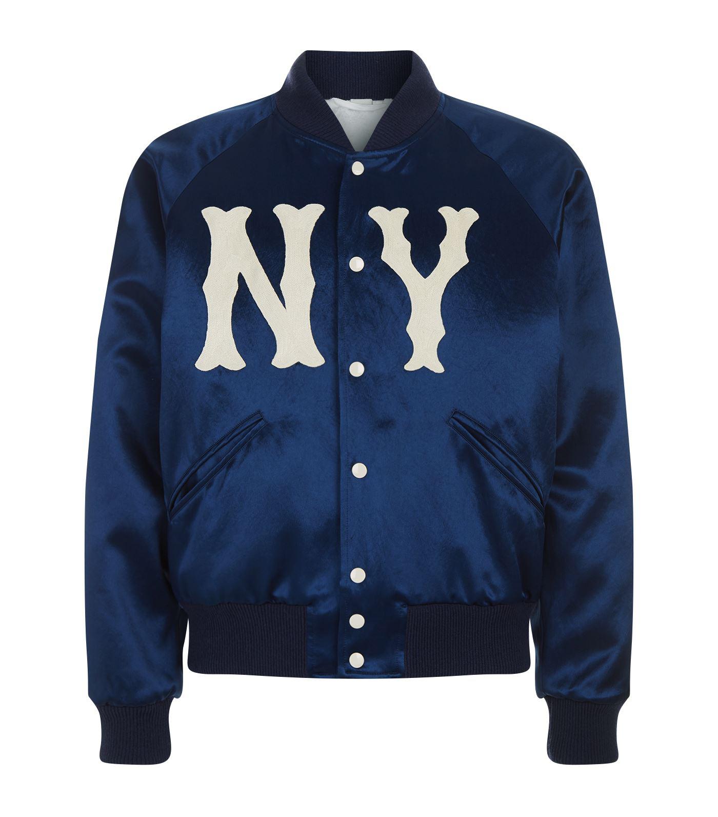 Gucci Ny Yankees Bomber Jacket in Blue for Men