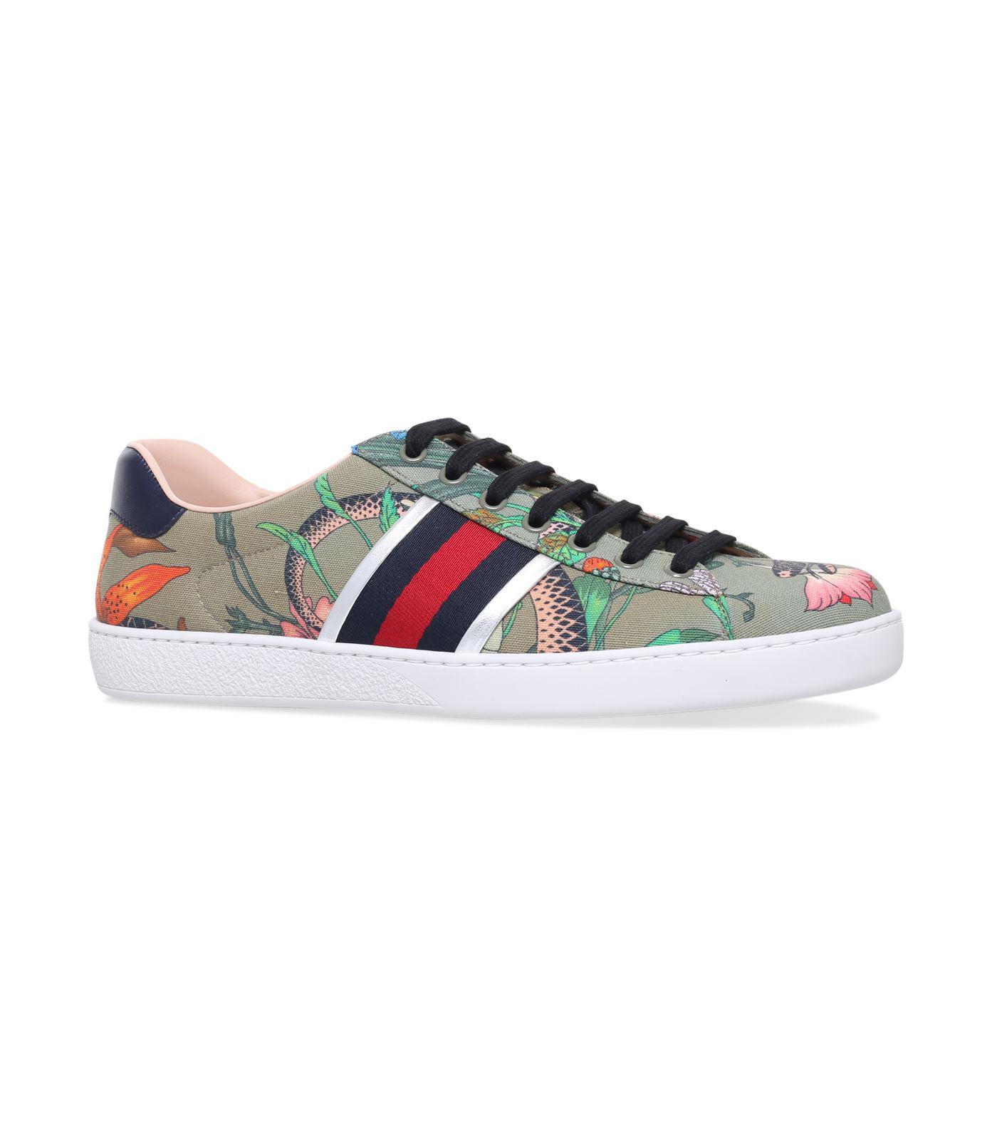 gucci flora snake sneaker