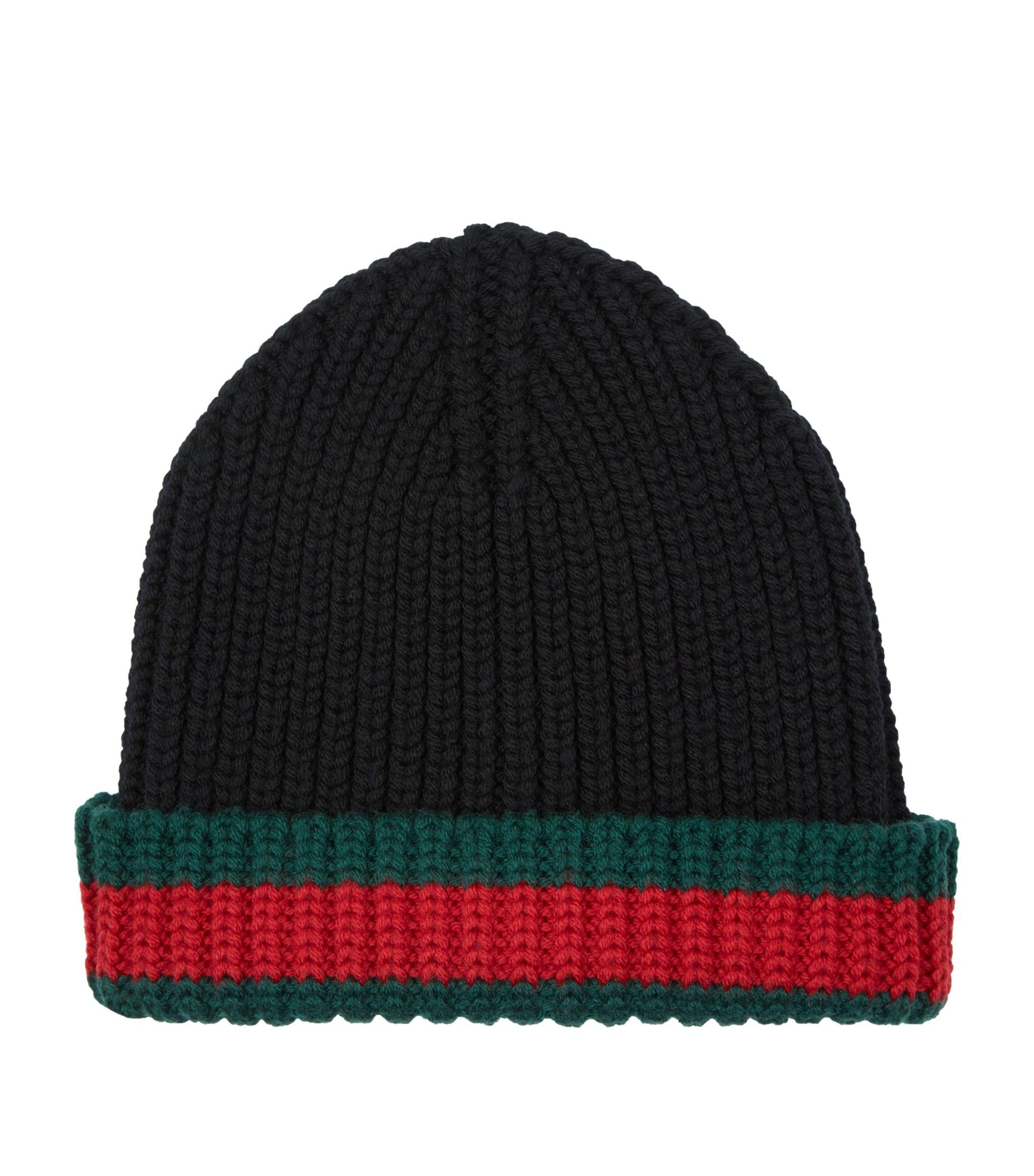 Gucci Wool Striped Beanie Hat for Men Lyst