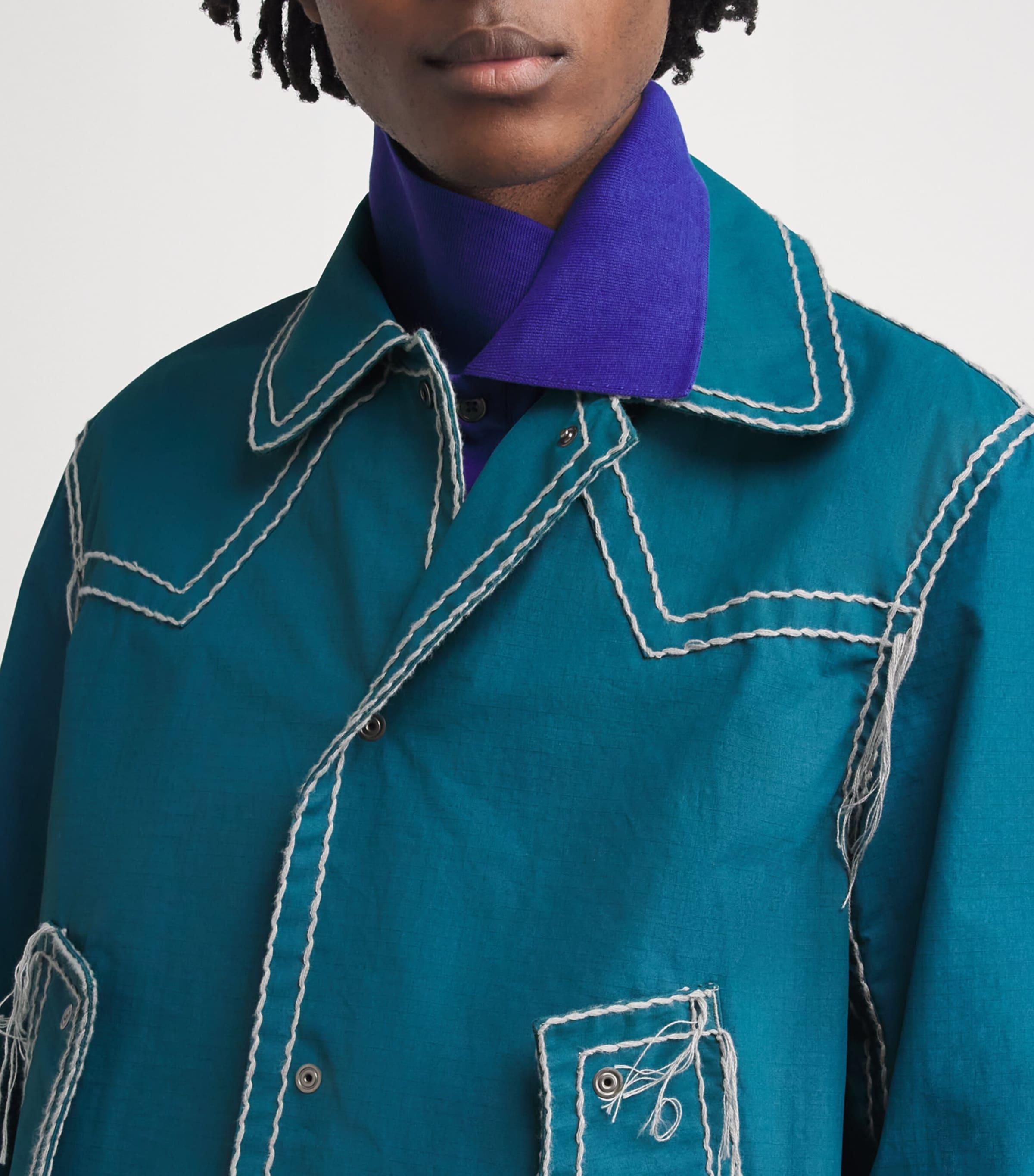 Craig Green Cotton Embroidered Worker Jacket in Blue for Men | Lyst