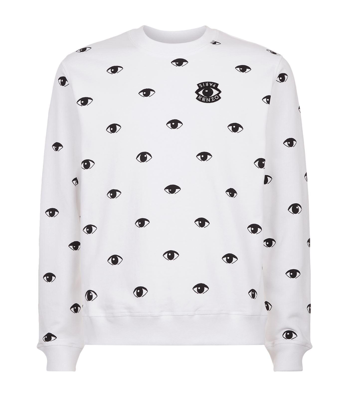 KENZO Eye Print Sweater in White for Men - Lyst