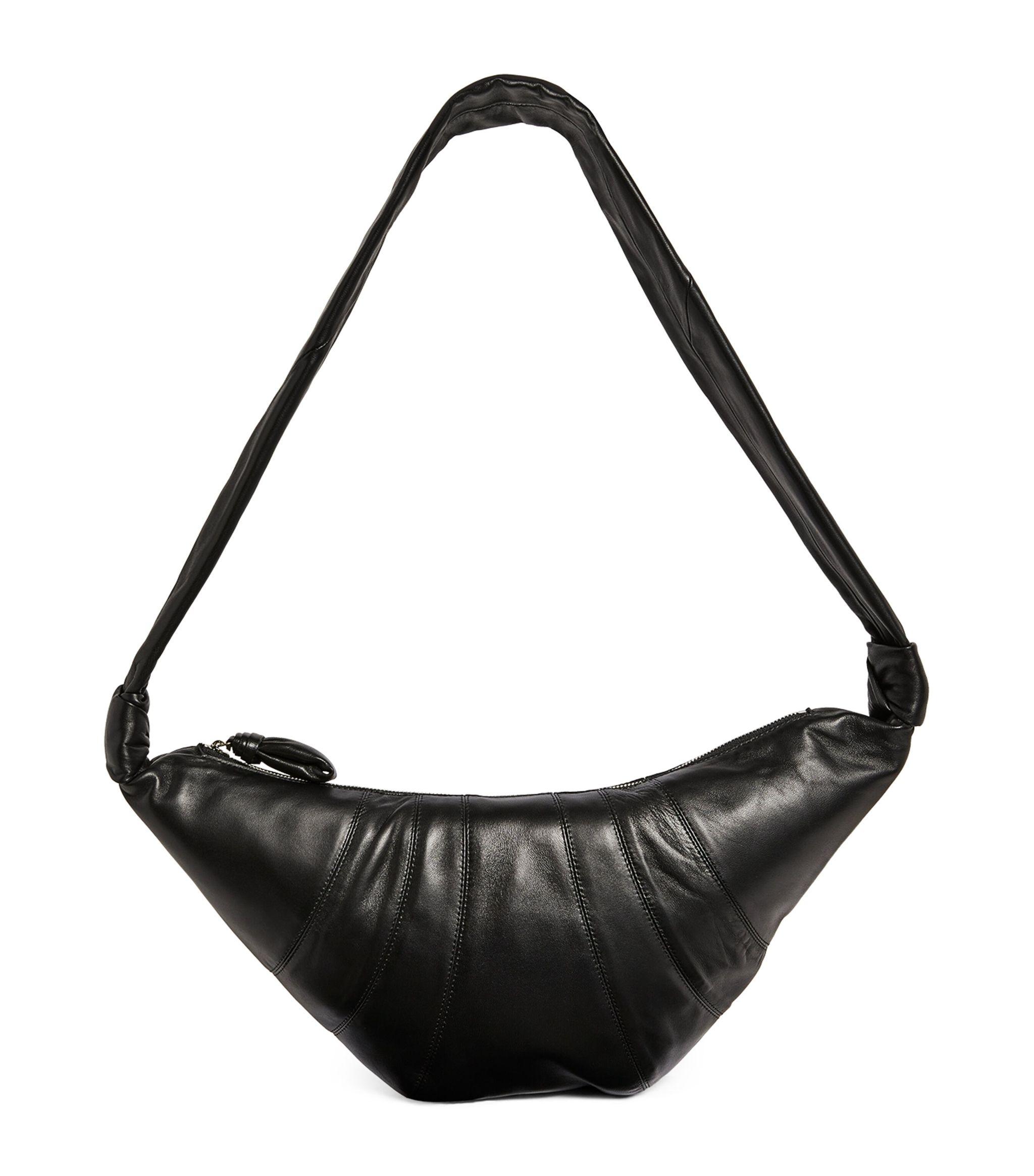 Lemaire Medium Leather Croissant Shoulder Bag in Black | Lyst