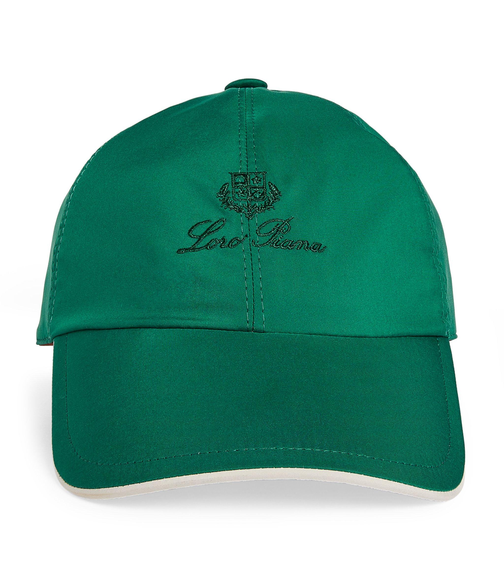 Loro Piana Synthetic Embroidered Logo Baseball Cap in Green for Men | Lyst