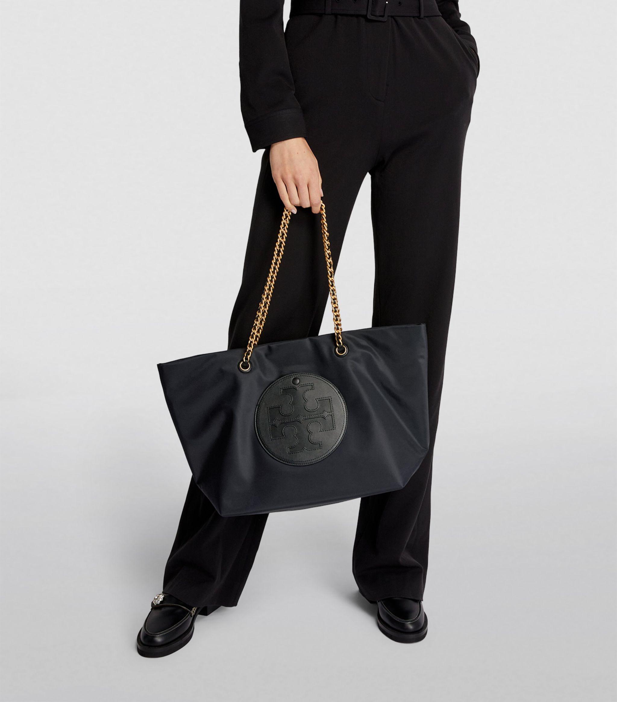 Tory Burch Chain-strap Ella Tote Bag in Black | Lyst