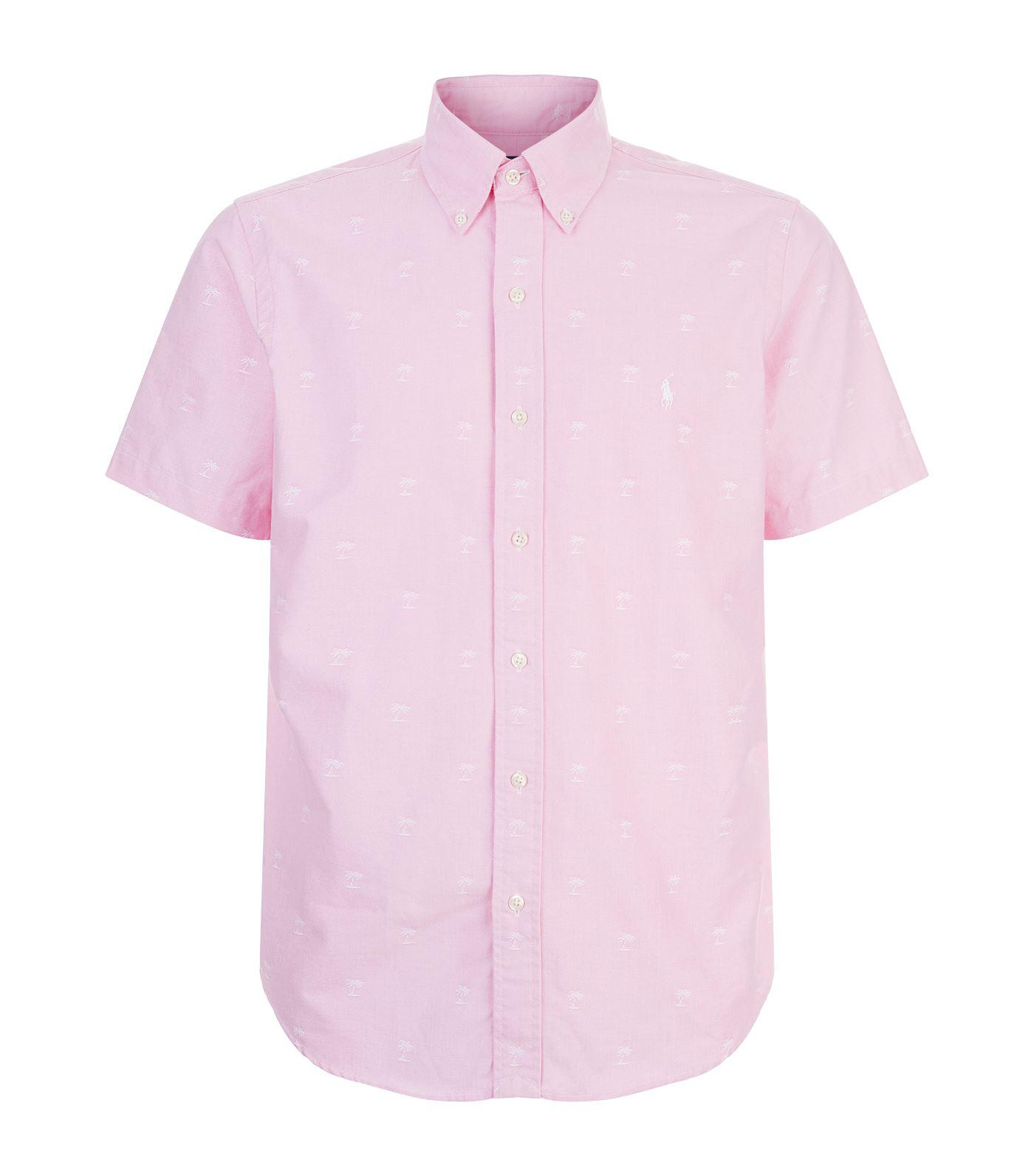 Polo Ralph Lauren Palm Tree Print Shirt in Pink for Men | Lyst