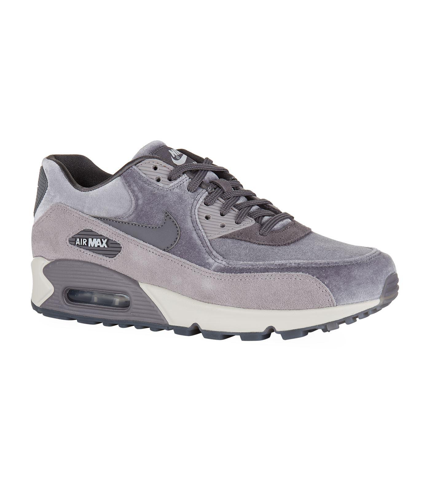 Nike Velvet Air Max 90 Lx Sneakers in Grey (Gray) - Lyst