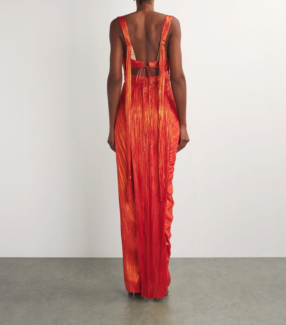 Maria Lucia Hohan シルク マキシ イブニングドレス 未使用 Maria Lucia Hohan シルク マキシ イブニングドレス 未使用 Maria