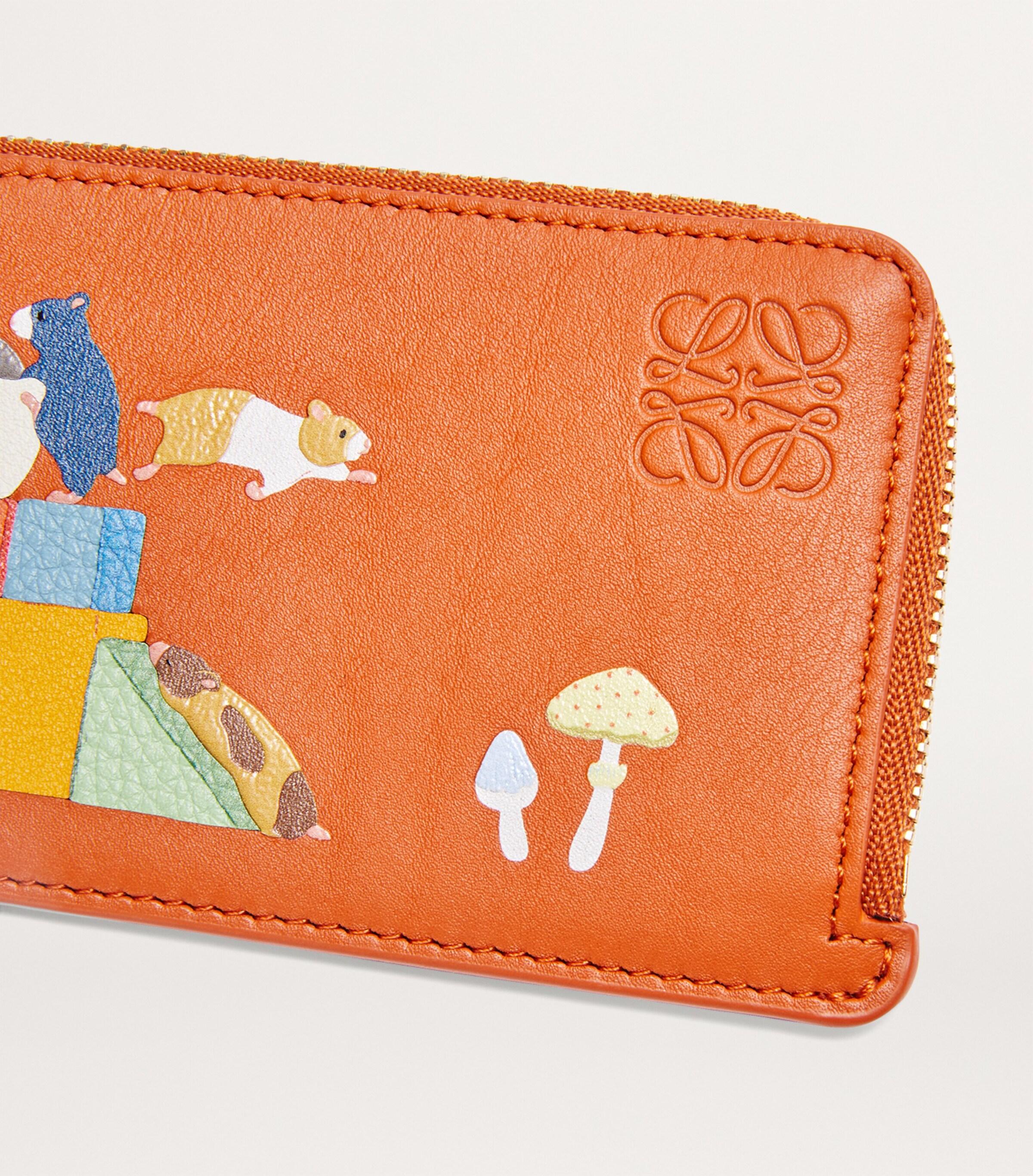 Loewe x Suna Fujita 【コラボ☆Hamster Leather Card Case 】 Loewe x Suna Fujita Hamster Zip Card Holder in Leather
