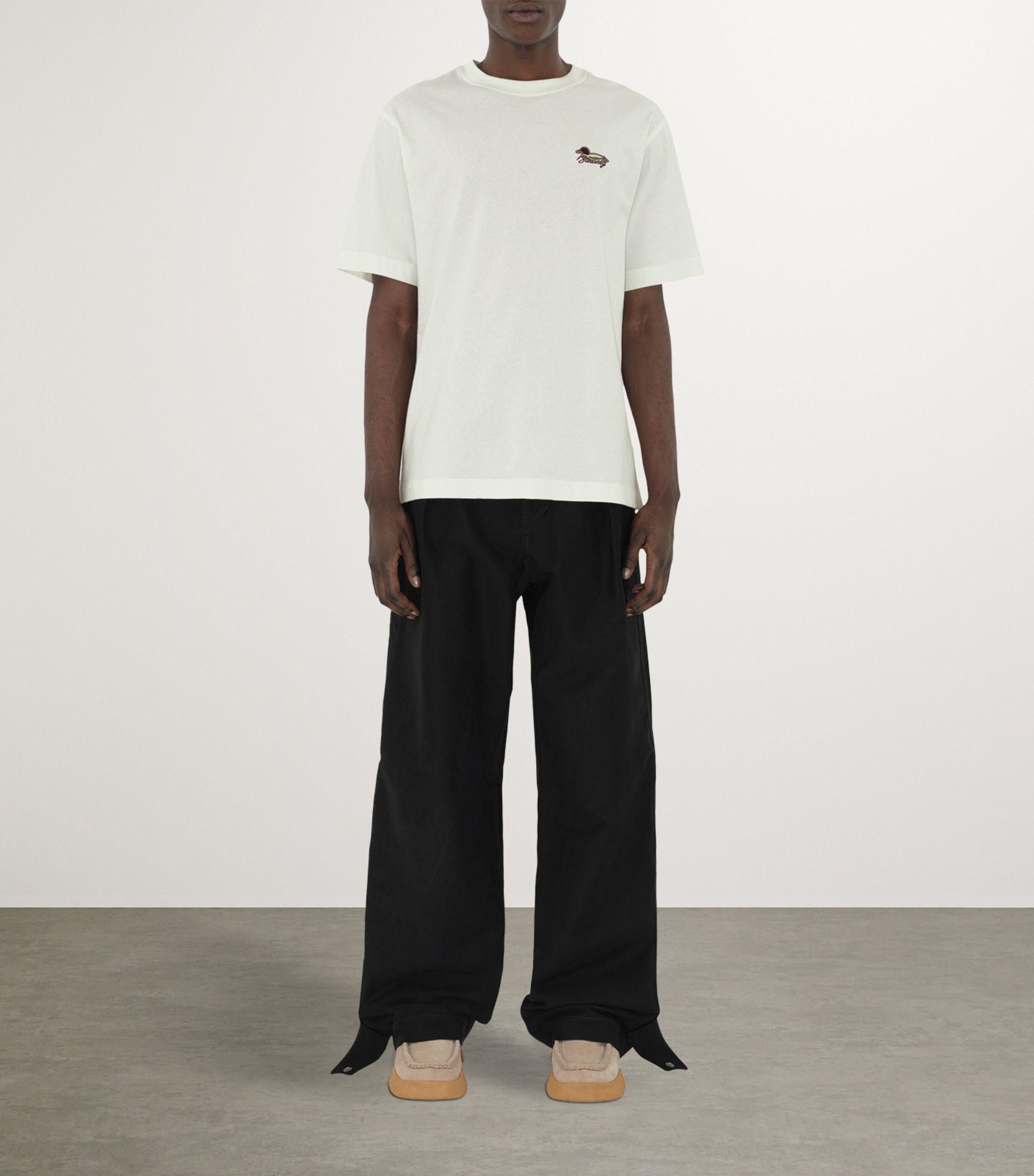 Burberry Embroidered-Duck T-Shirt in White for Men | Lyst