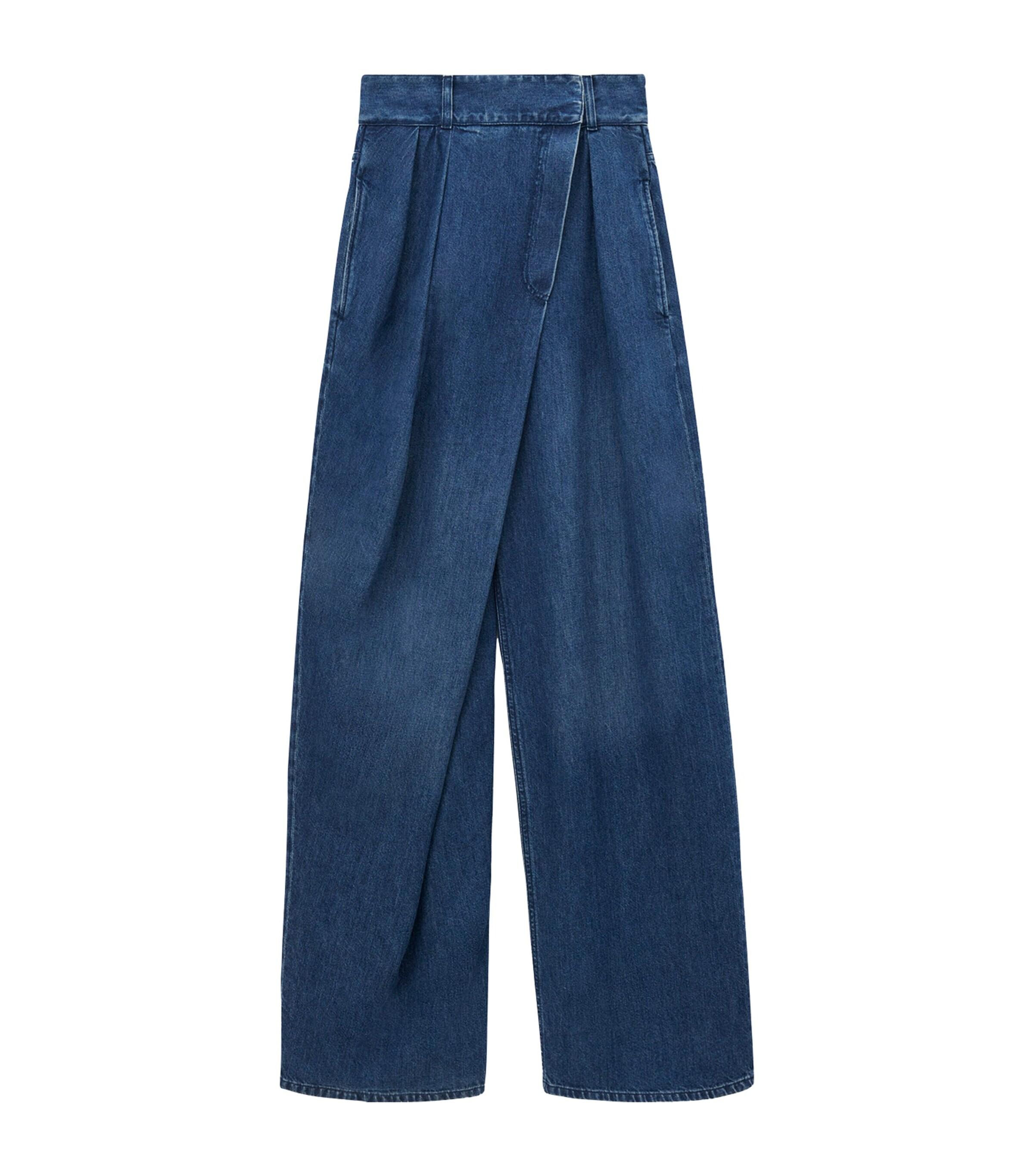 Loewe Wrap Wide-Leg Jeans in Blue | Lyst Loewe Wrap Wide-Leg Jeans in Blue | Lyst