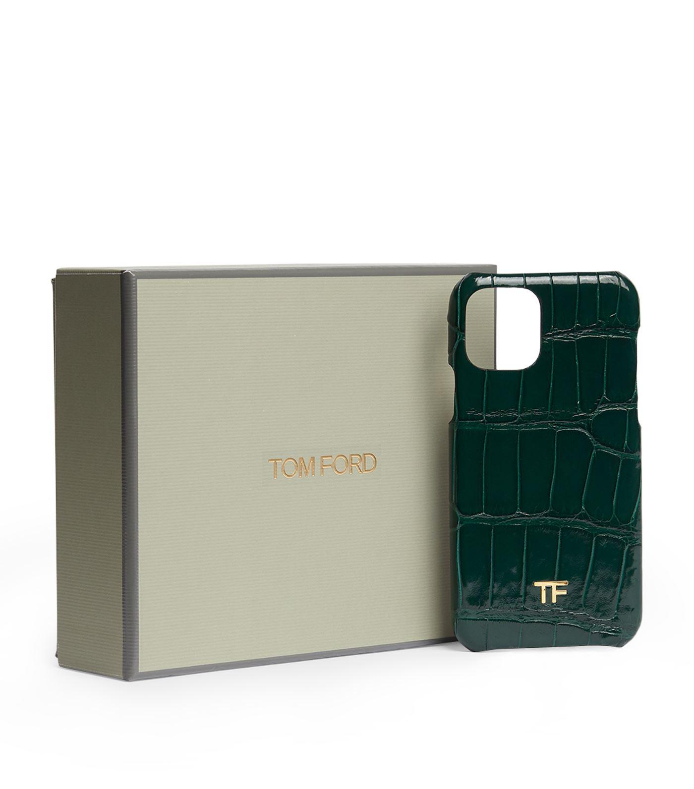 Tom Ford Leather Alligator Iphone 11 Case in Green for Men - Lyst