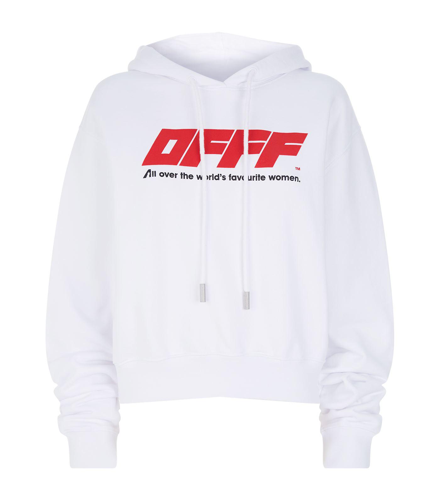 red and white cropped hoodie
