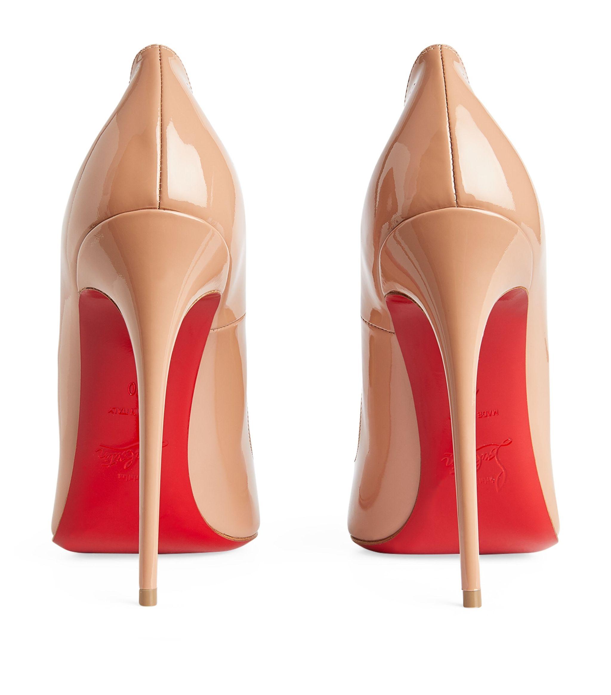 Christian Louboutin So Kate Patent Leather Pumps 120 in Nude 
