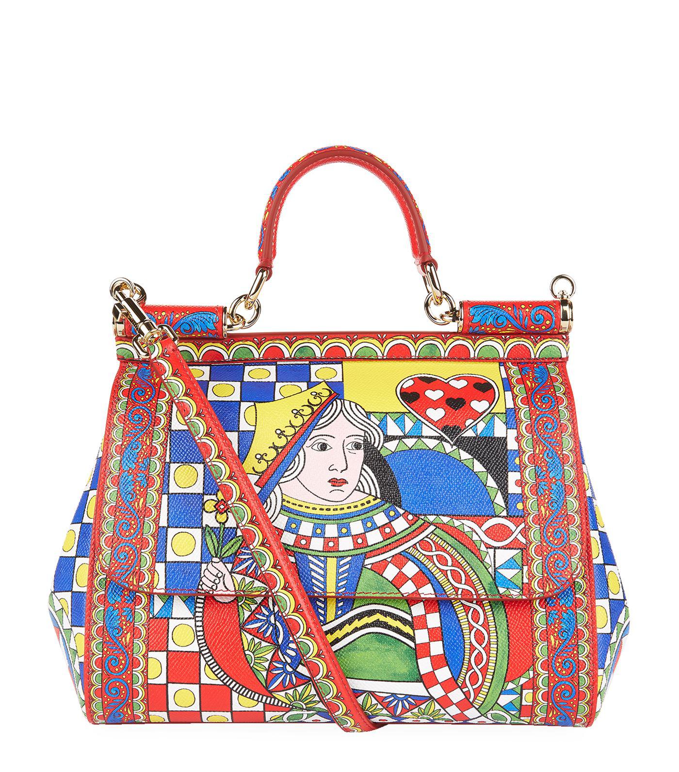 Dolce Gabbana Playing Card Print Sicily Bag in Red Lyst