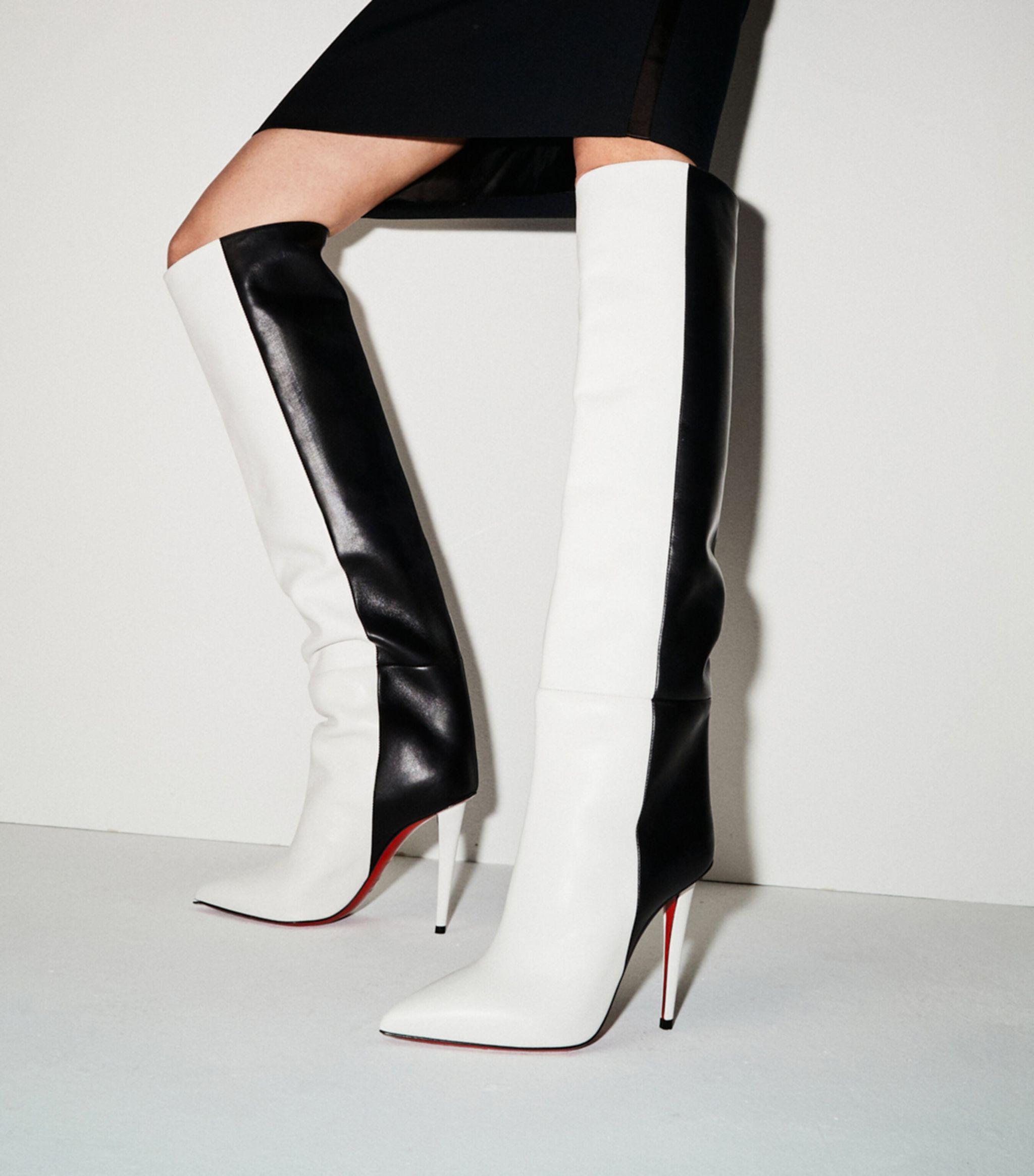 Christian Louboutin Astrilarge Botta Calf Leather Knee-high Boots 100 in  White
