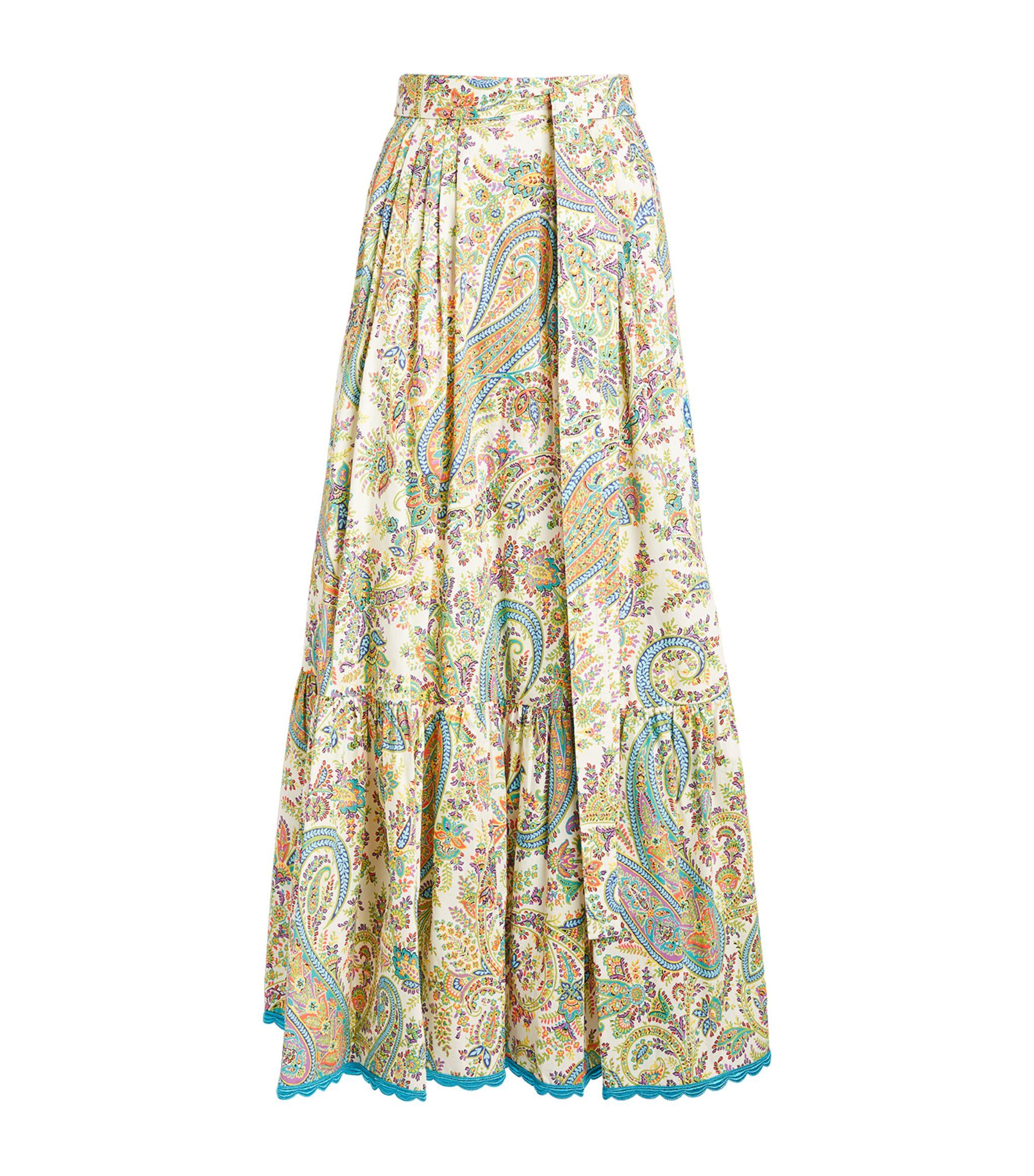 Paisley print sales maxi skirt