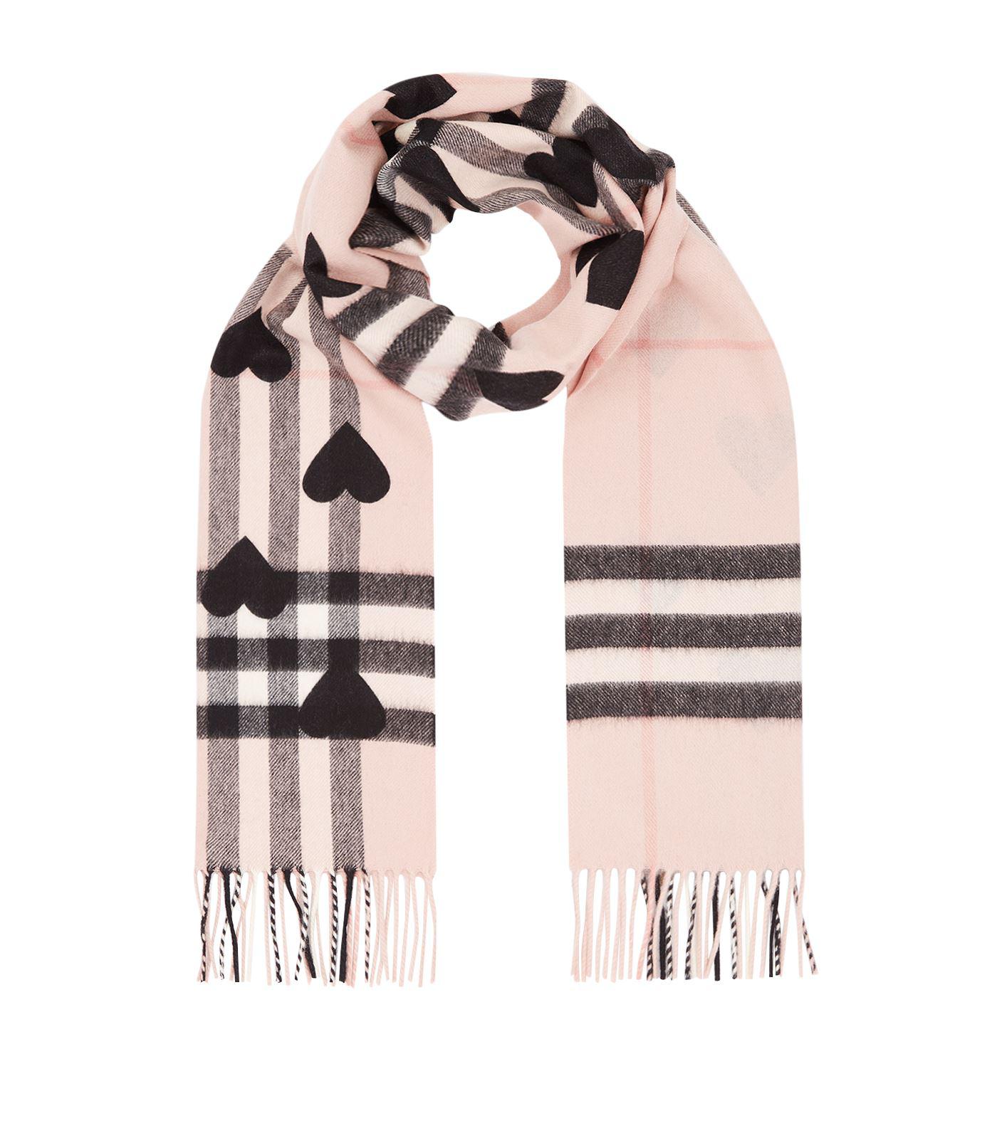 burberry scarf with hearts