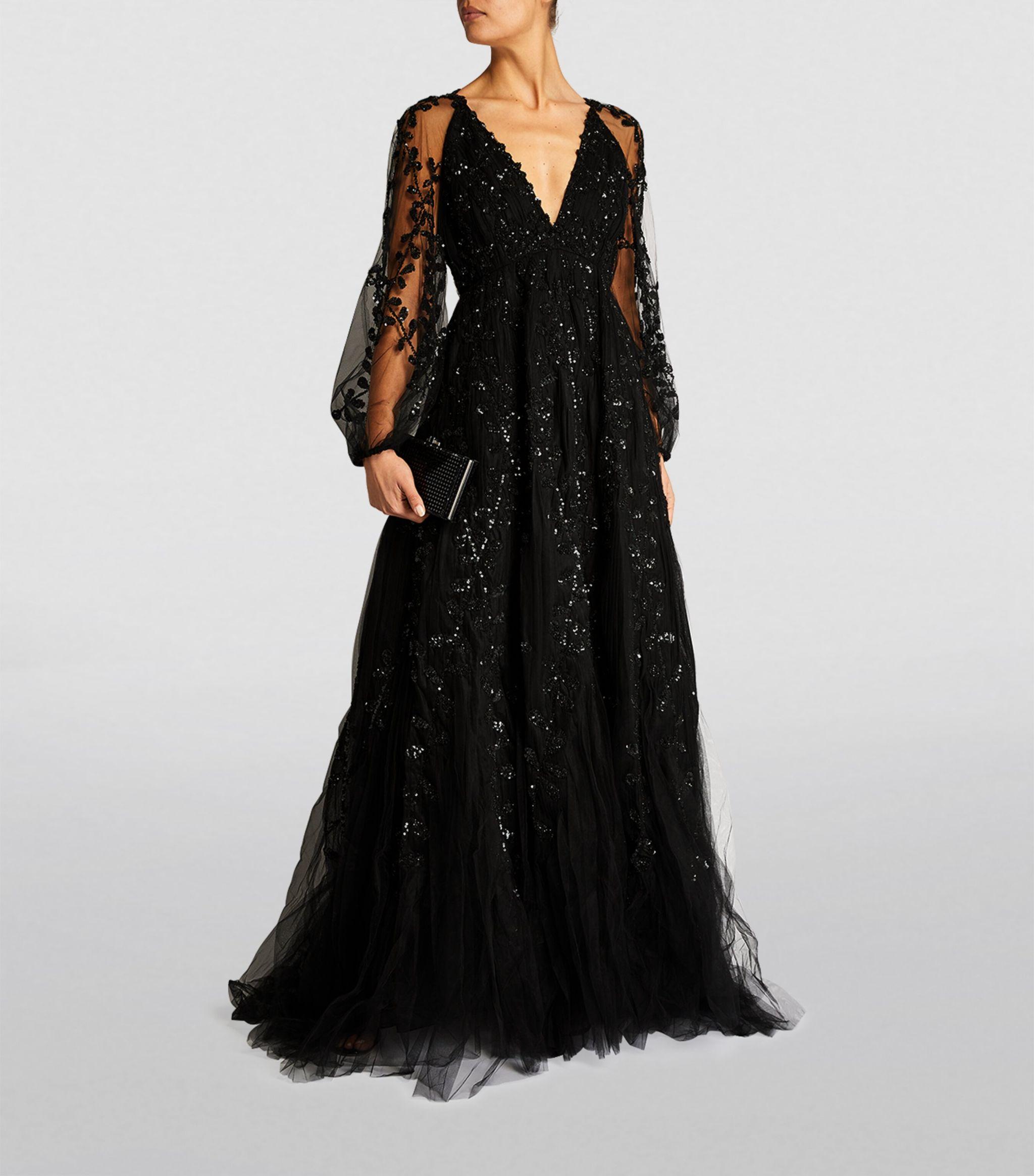 carolina herrera gowns & formal dresses Embroidered Sleeveless Bateau Neck Gown main image 0