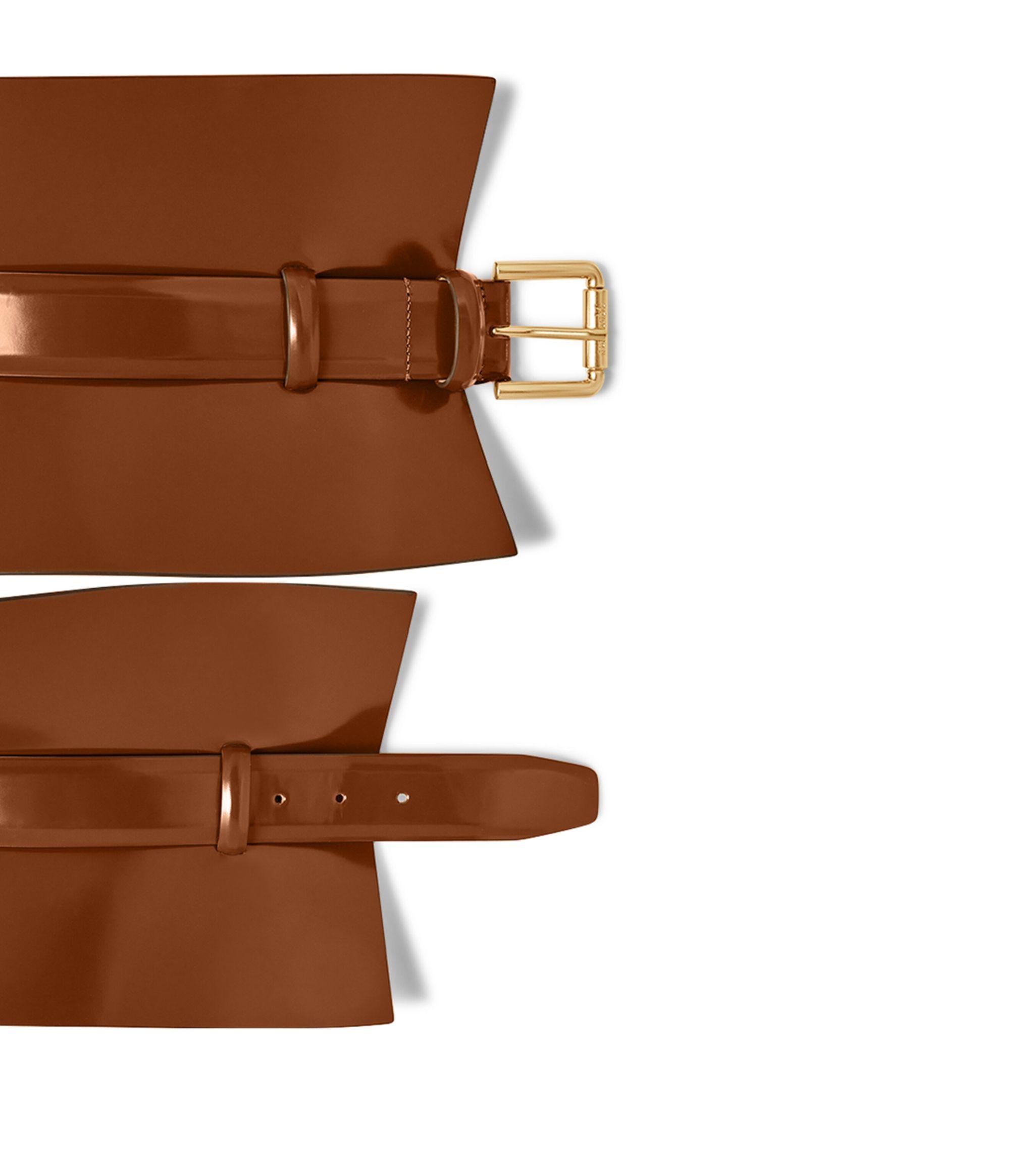 Max Mara High Waist Cotton Rope Belt in Brown