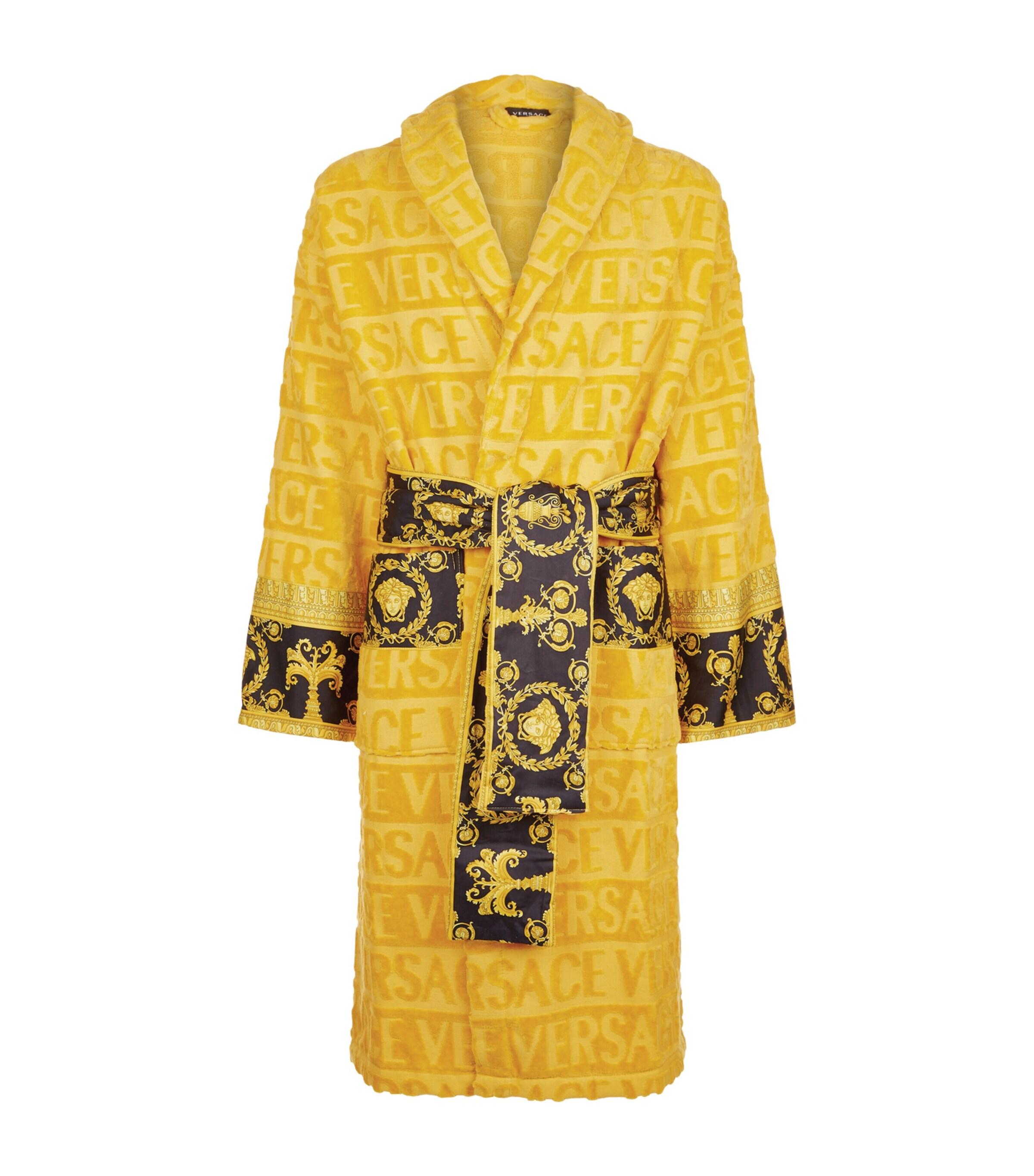 VERSACE BAROQUE 押し込ん バロッコ プリント コットンバスローブ L