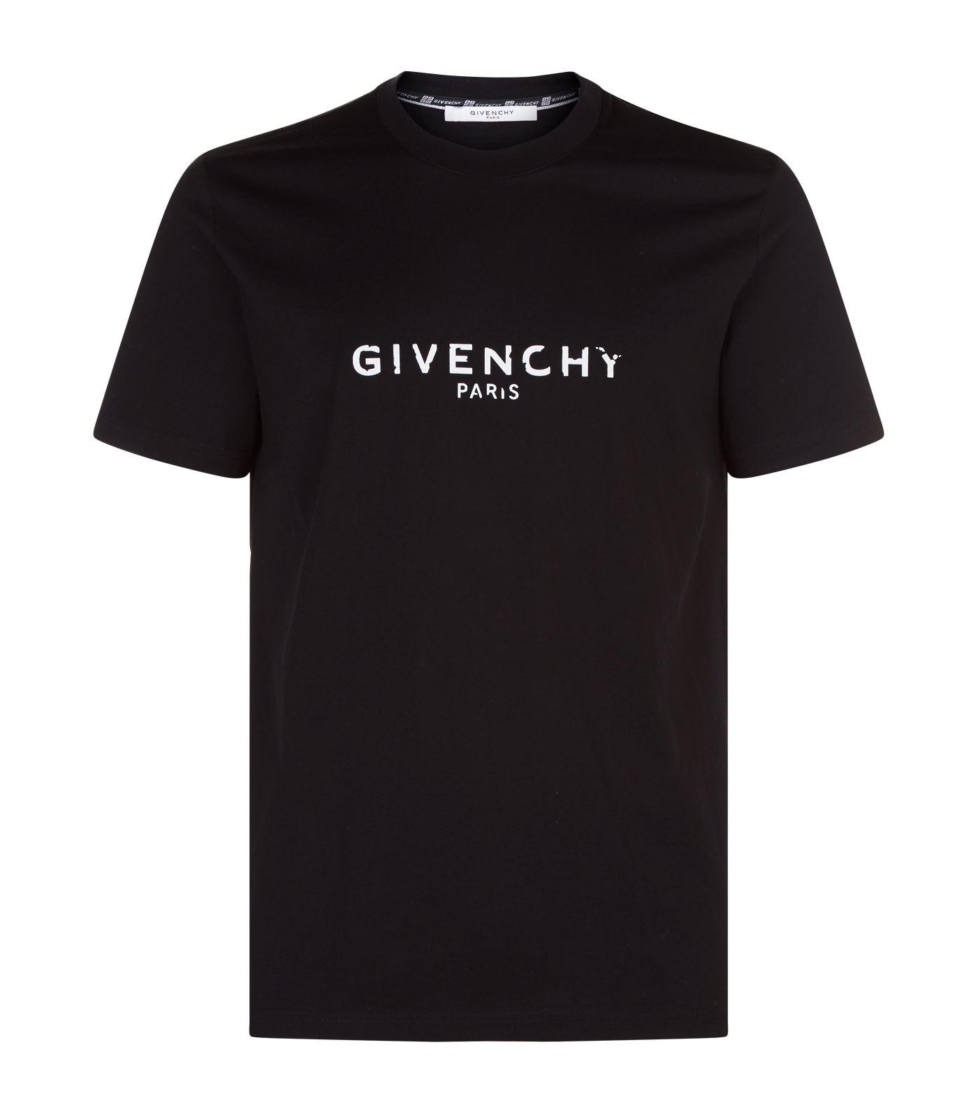 Givenchy Cotton Contrast Logo T-shirt in Black for Men - Save 11% - Lyst