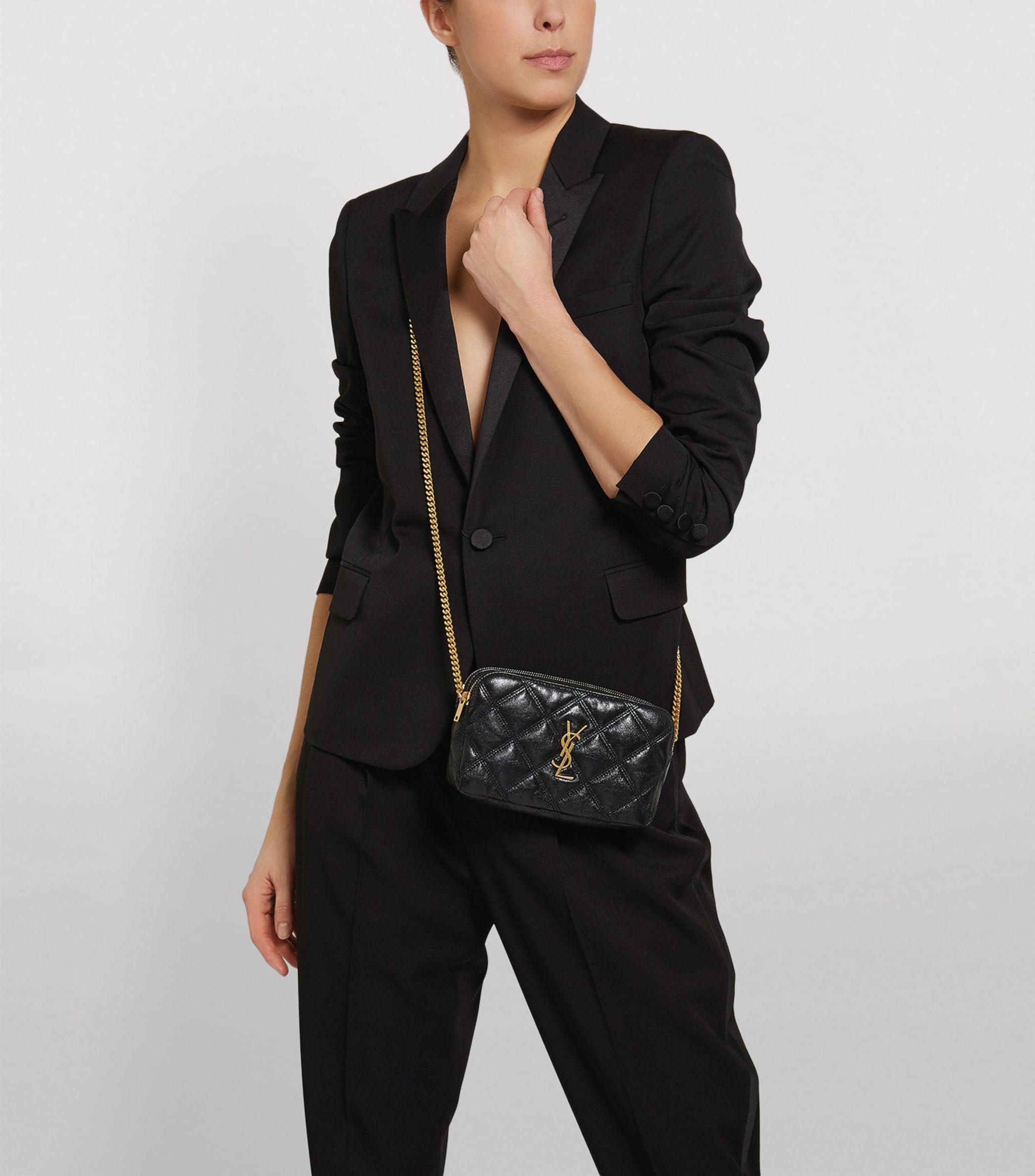 Saint Laurent Womens Black Gold Becky Leather Camera Bag - Save 35% - Lyst
