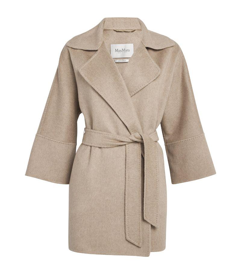 ジャケット MAX MARA SHORT WOOL AND CASHMERE COAT Max Mara Cashmere Short Coat in Natural | Lyst UK