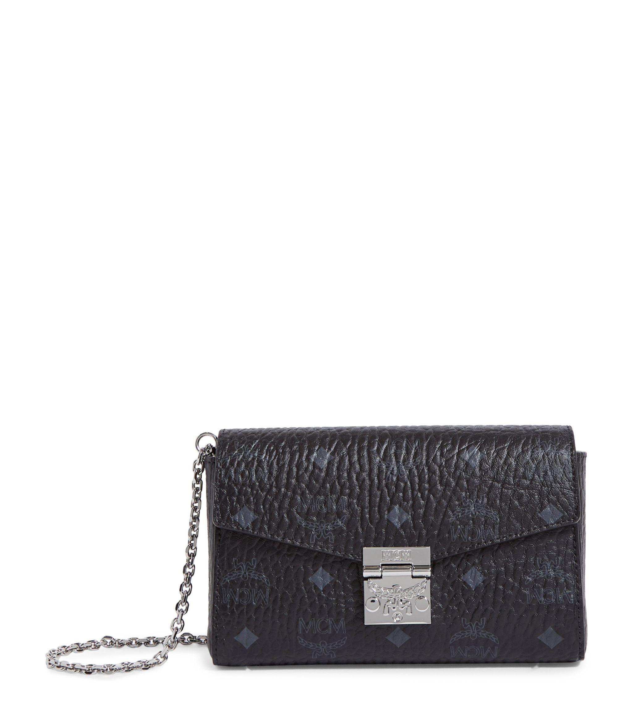 MCM Small Visetos Millie Cross Body Bag in Black | Lyst