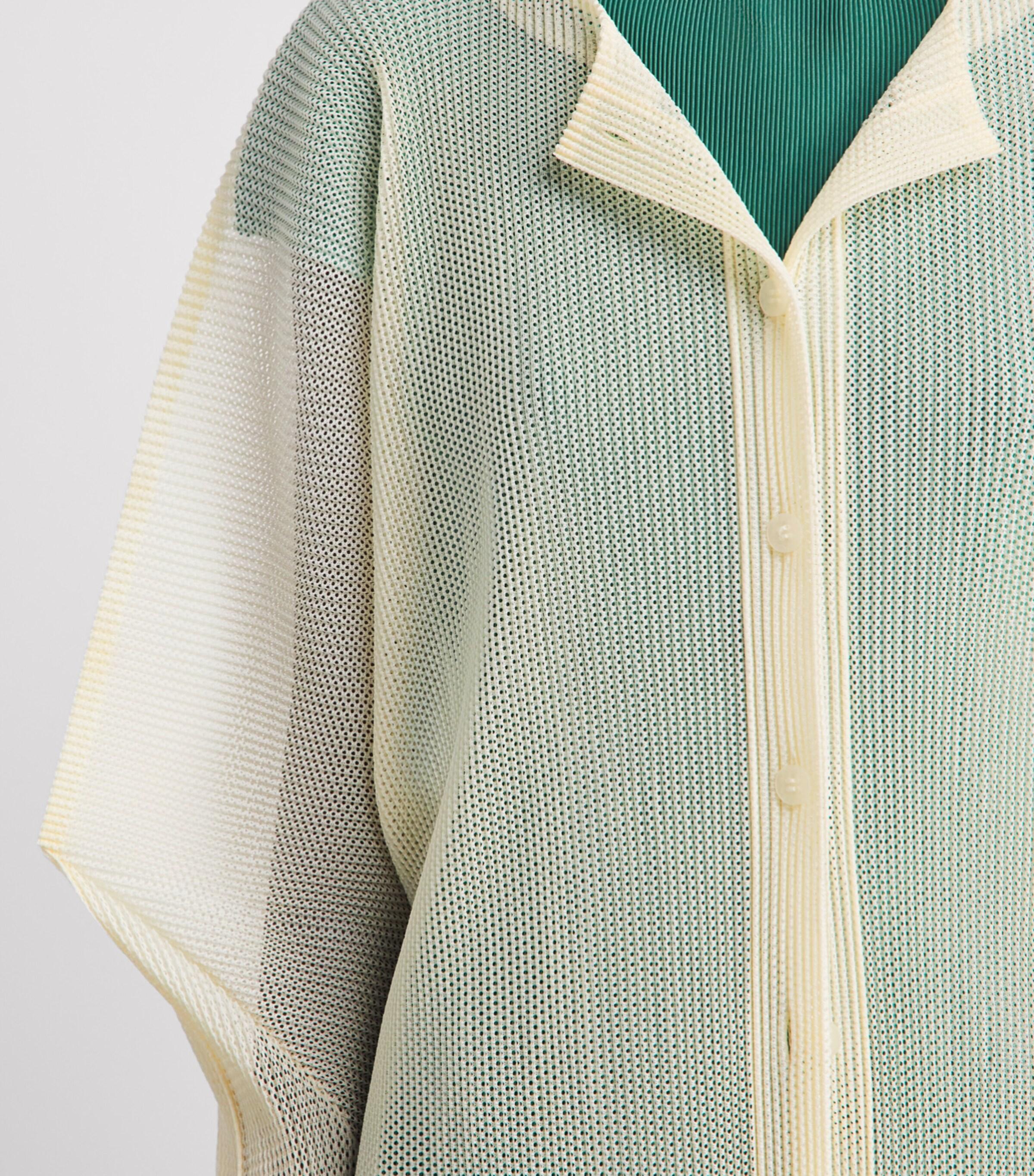 Pleats Please Issey Miyake Tatami August Cardigan in White | Lyst