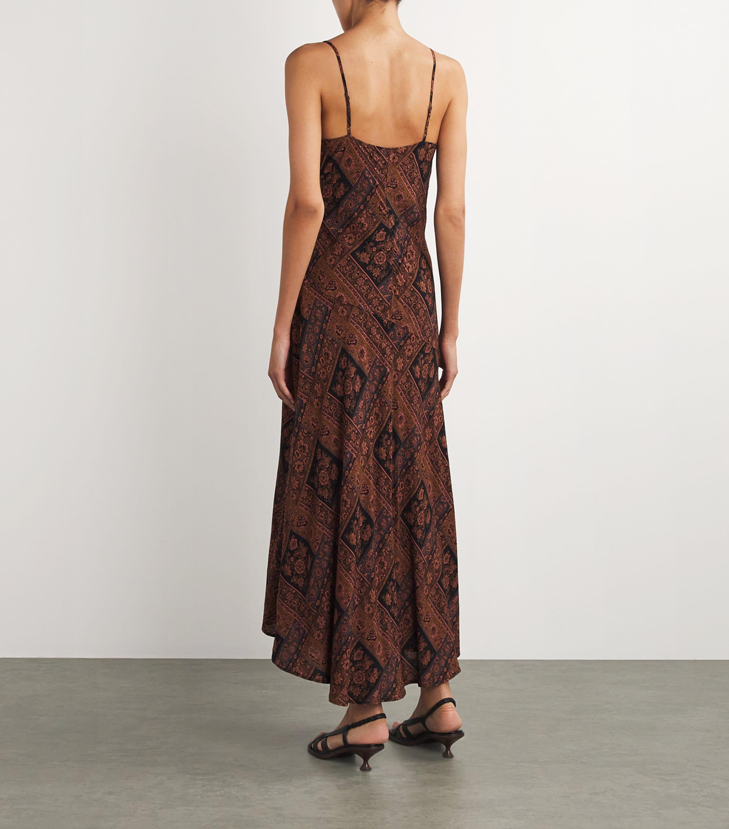 PAIGE Printed Viejo Maxi Dress in Brown | Lyst PAIGE Printed Viejo Maxi Dress in Brown | Lyst