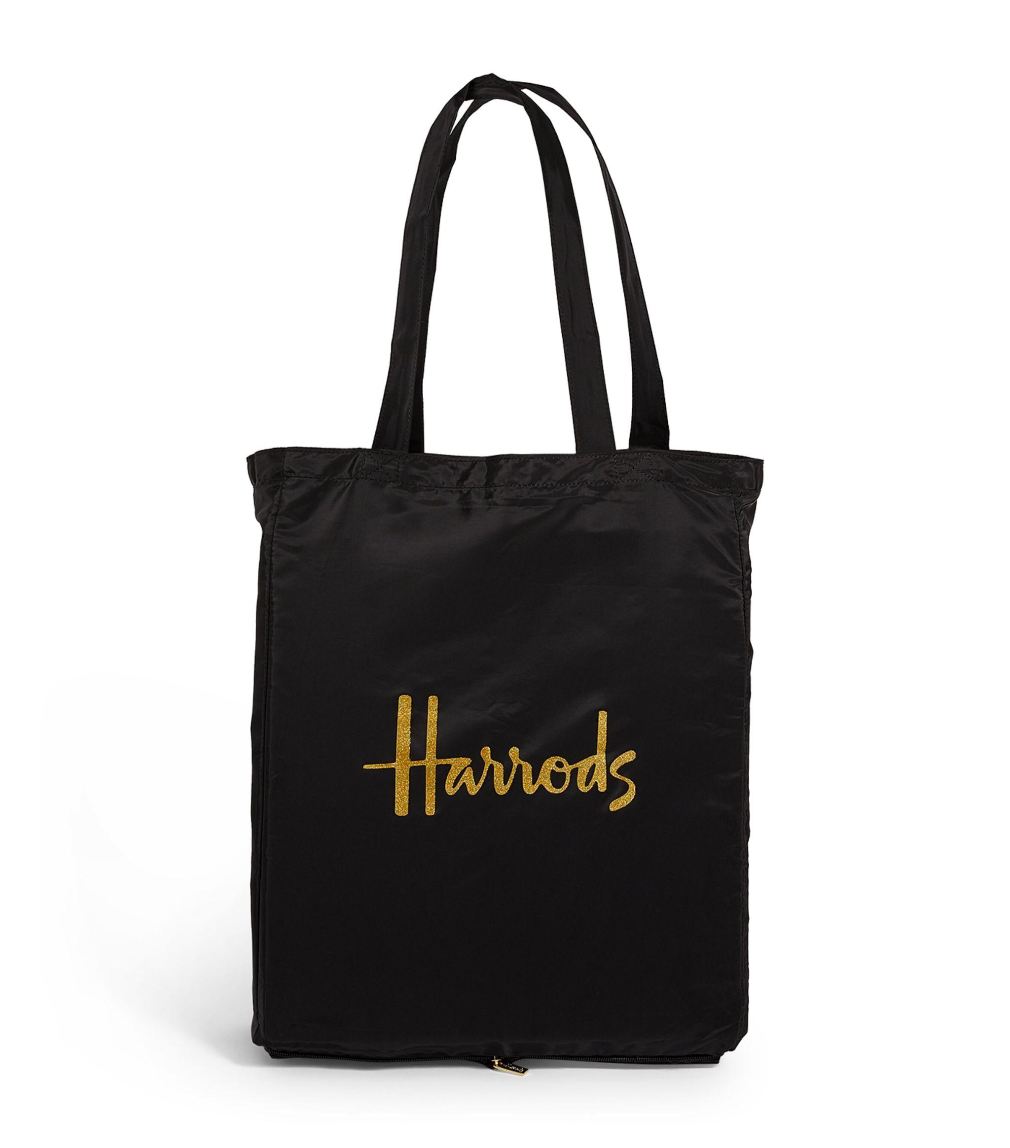 Harrods Recycled Logo Pocket Shopper Bag In Black Lyst Uk 2092