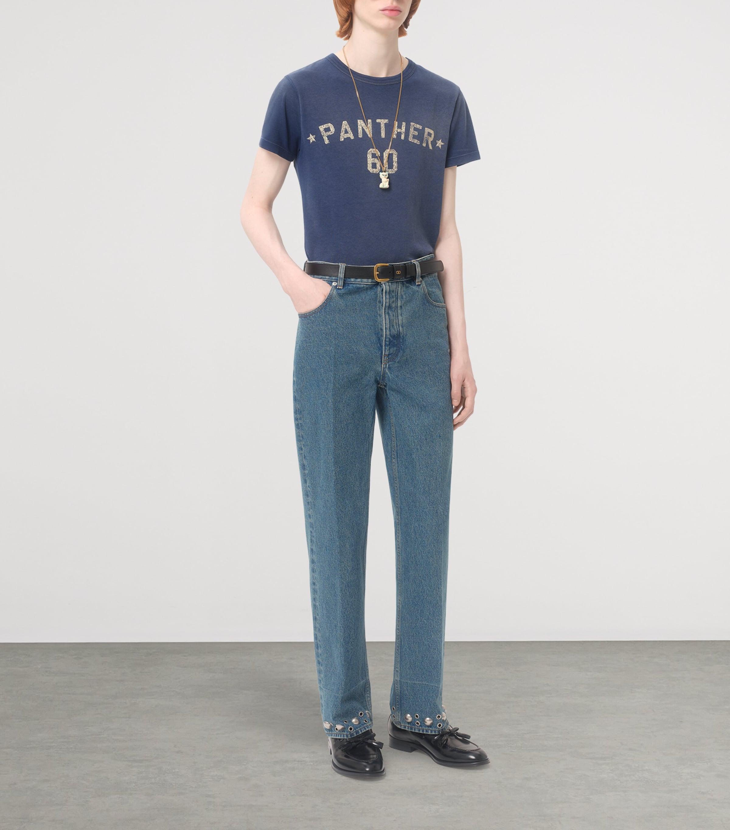 Valentino Cotton Printed T-Shirt in Blue for Men | Lyst