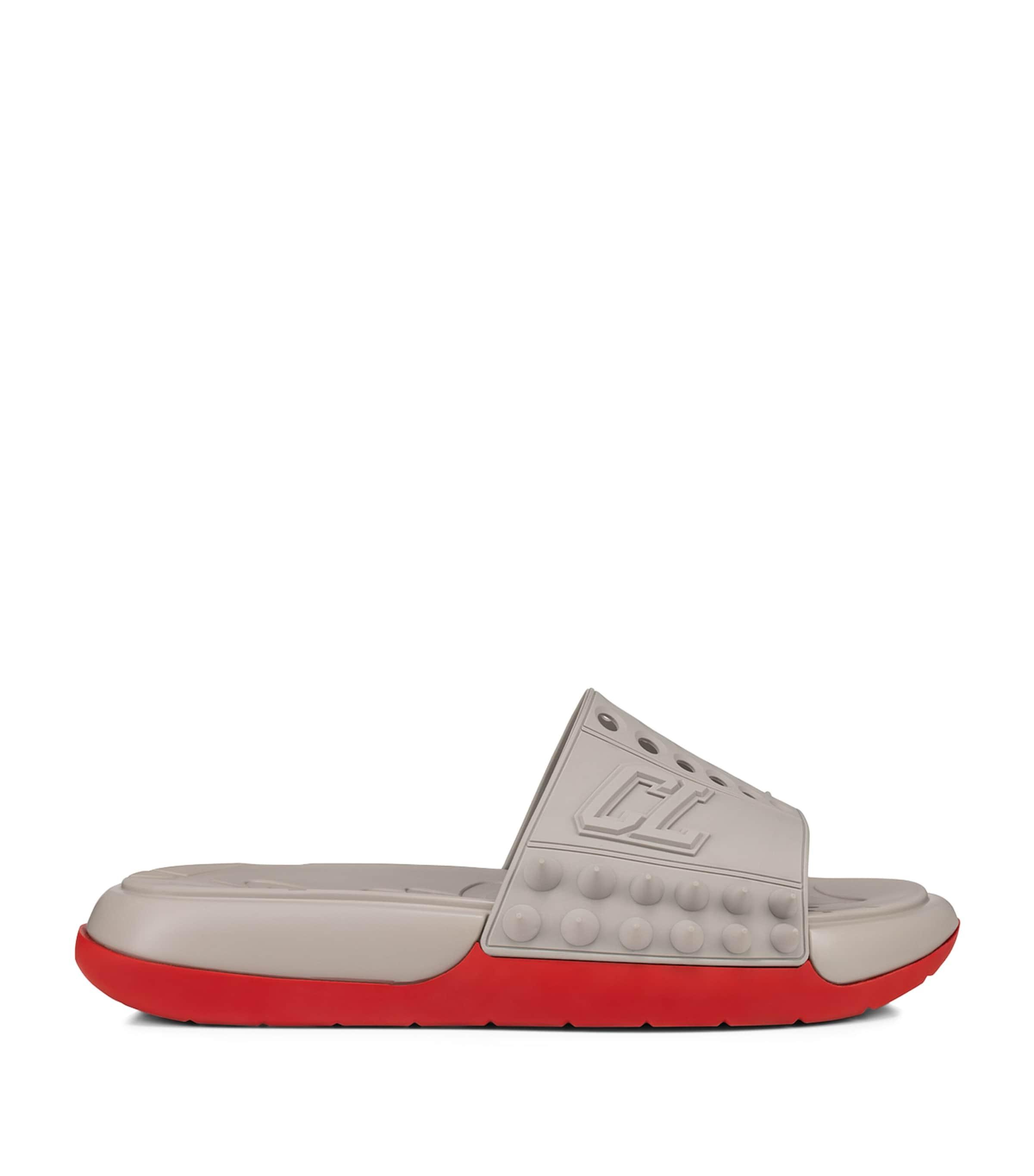 Christian Louboutin Take It Easy Slides Grey Rubber Size 11 US New Easy Breezy - Mules - Rubber - Phantom Grey - Men  main image 3