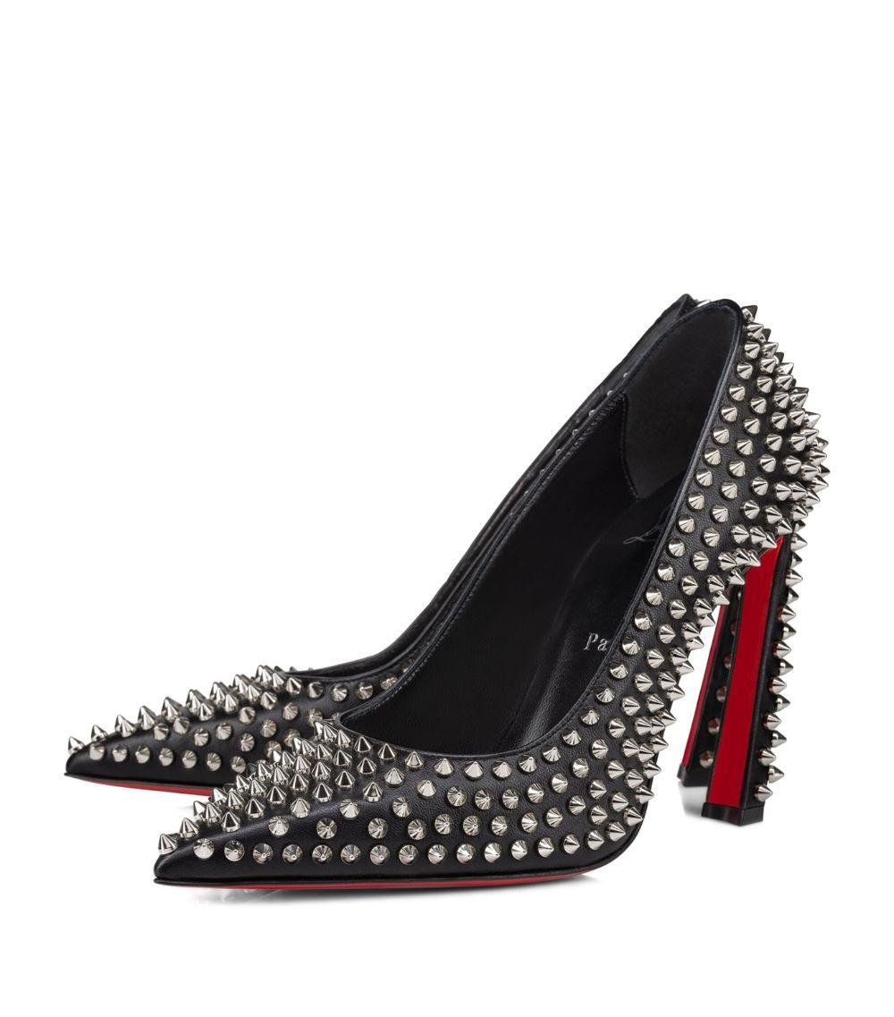 Christian Louboutin Spike Embellished Leather Stiletto Pumps in Black Lyst UK