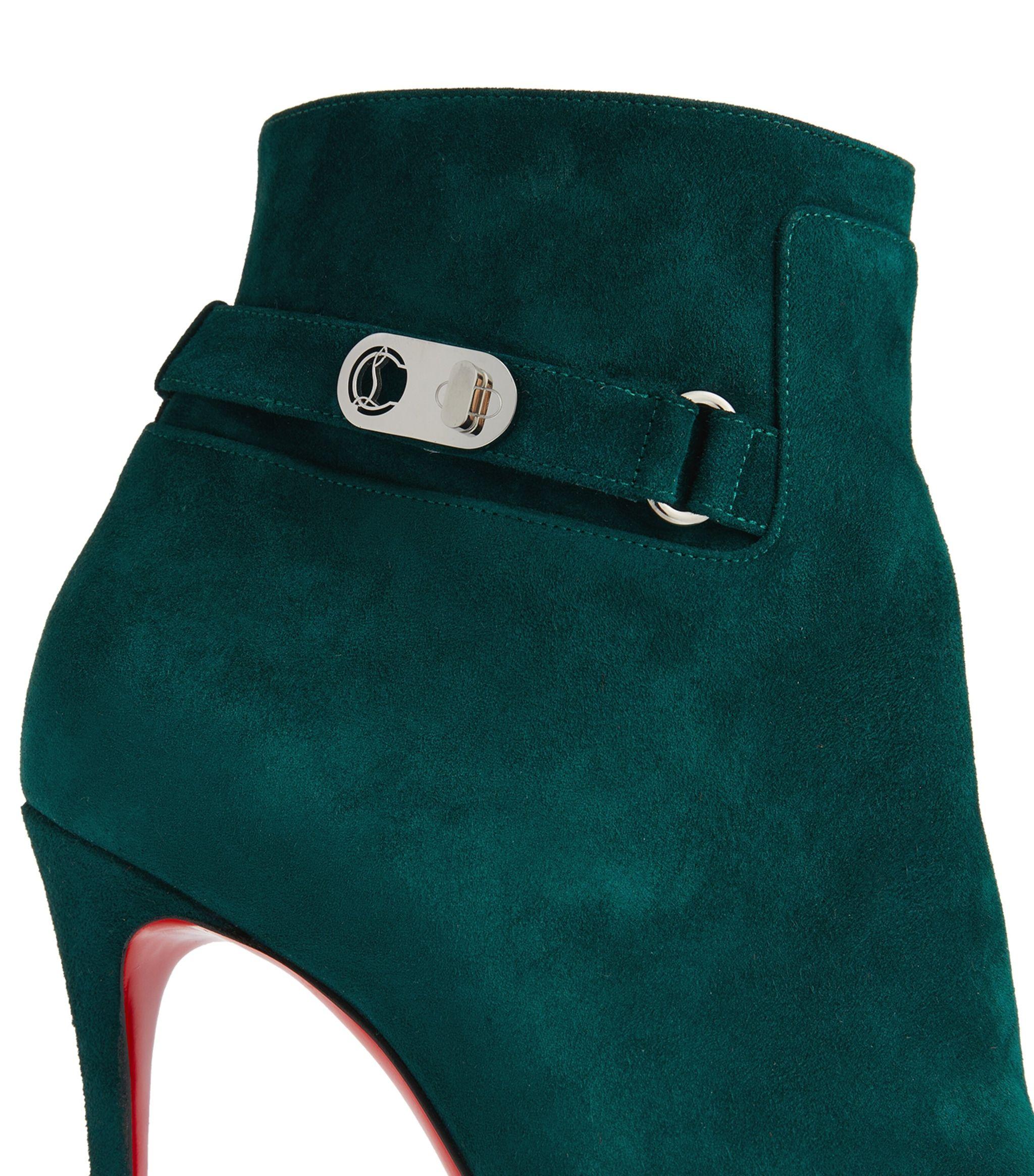 Christian Louboutin Lock So Kate Booty Suede Ankle Boots 100 in 