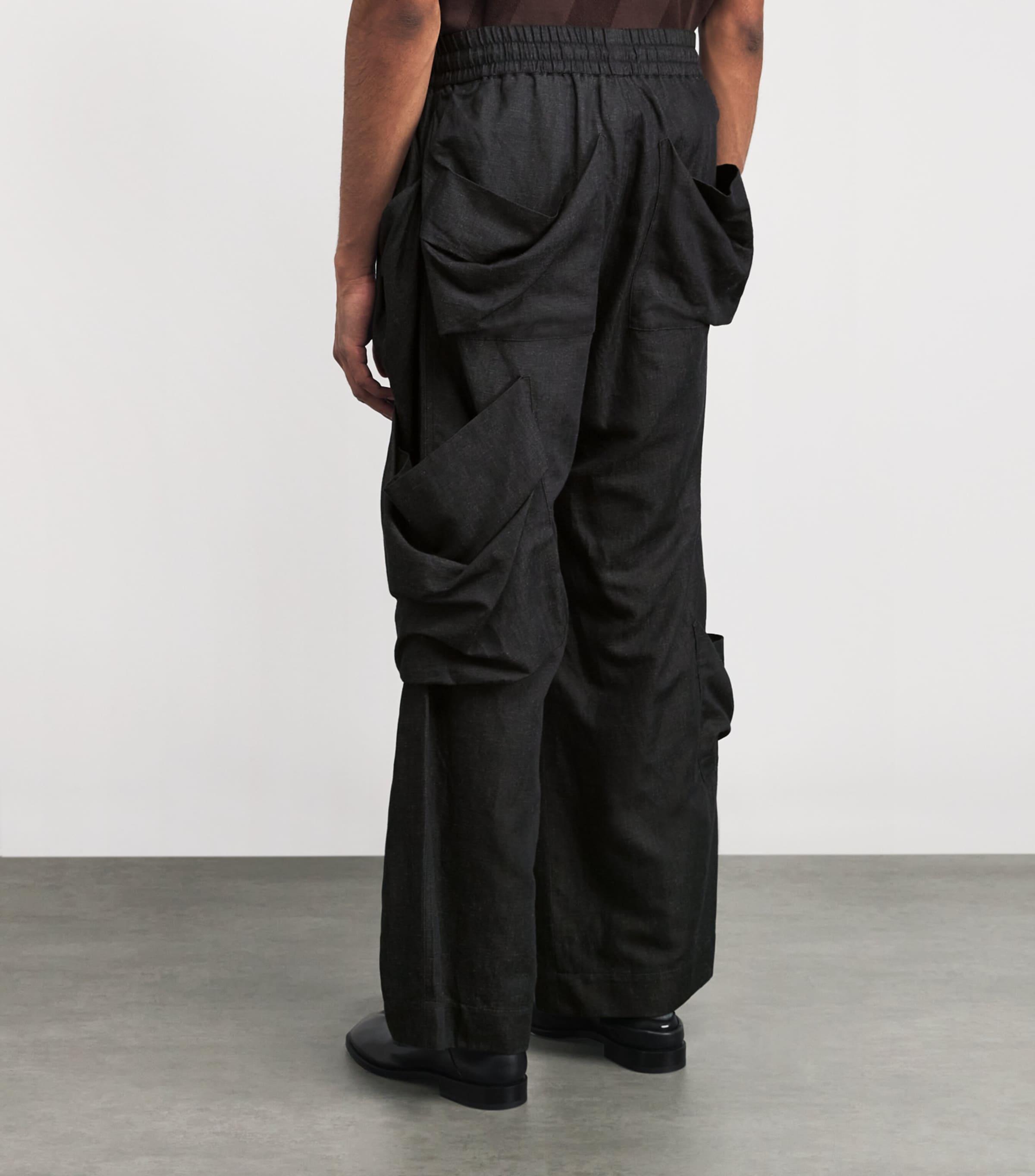 パンツ Vivienne Westwood 2000s Wide cargo pants Vivienne Westwood Drawstring Cargo Trousers in Black for Men | Lyst
