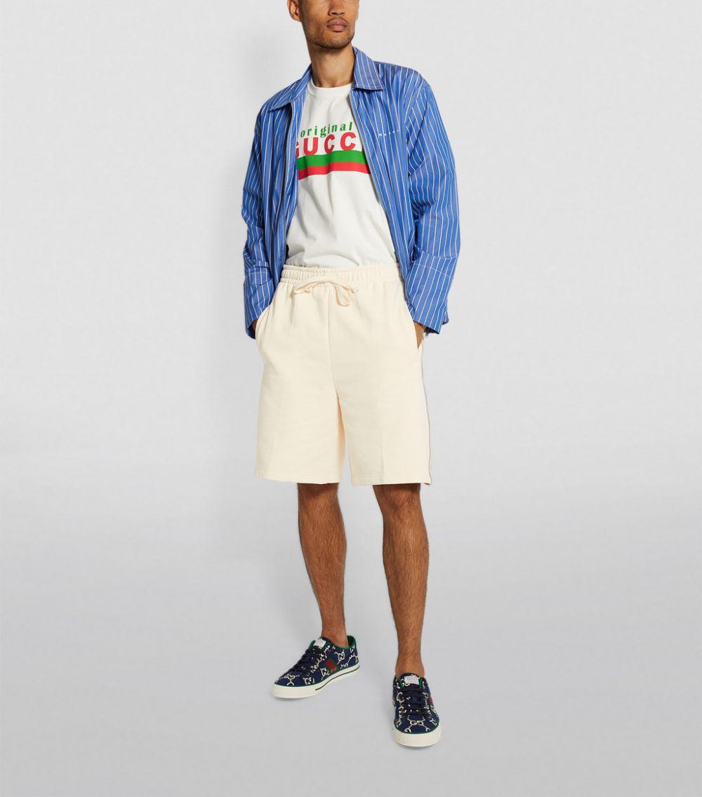 Gucci Cotton Interlocking G Shorts in Natural for Men Lyst