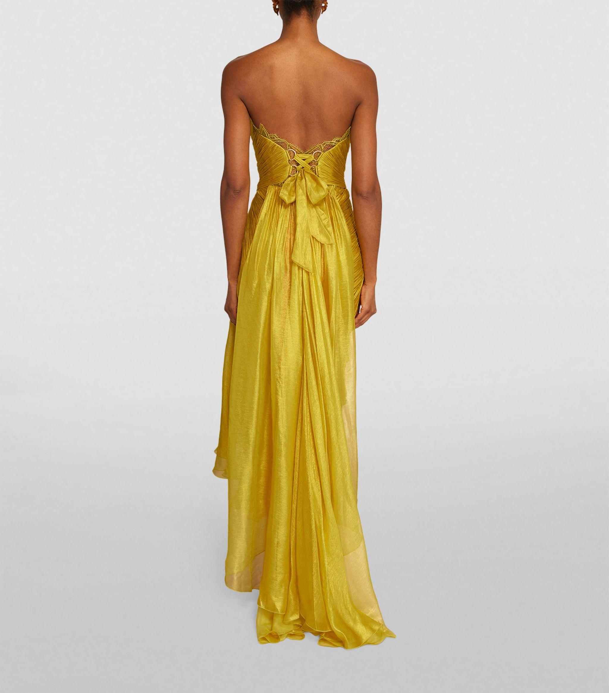 Maria Lucia Hohan Mlh M Julie Strapless Gown in Yellow | Lyst Maria Lucia Hohan Mlh M Julie Strapless Gown in Yellow | Lyst